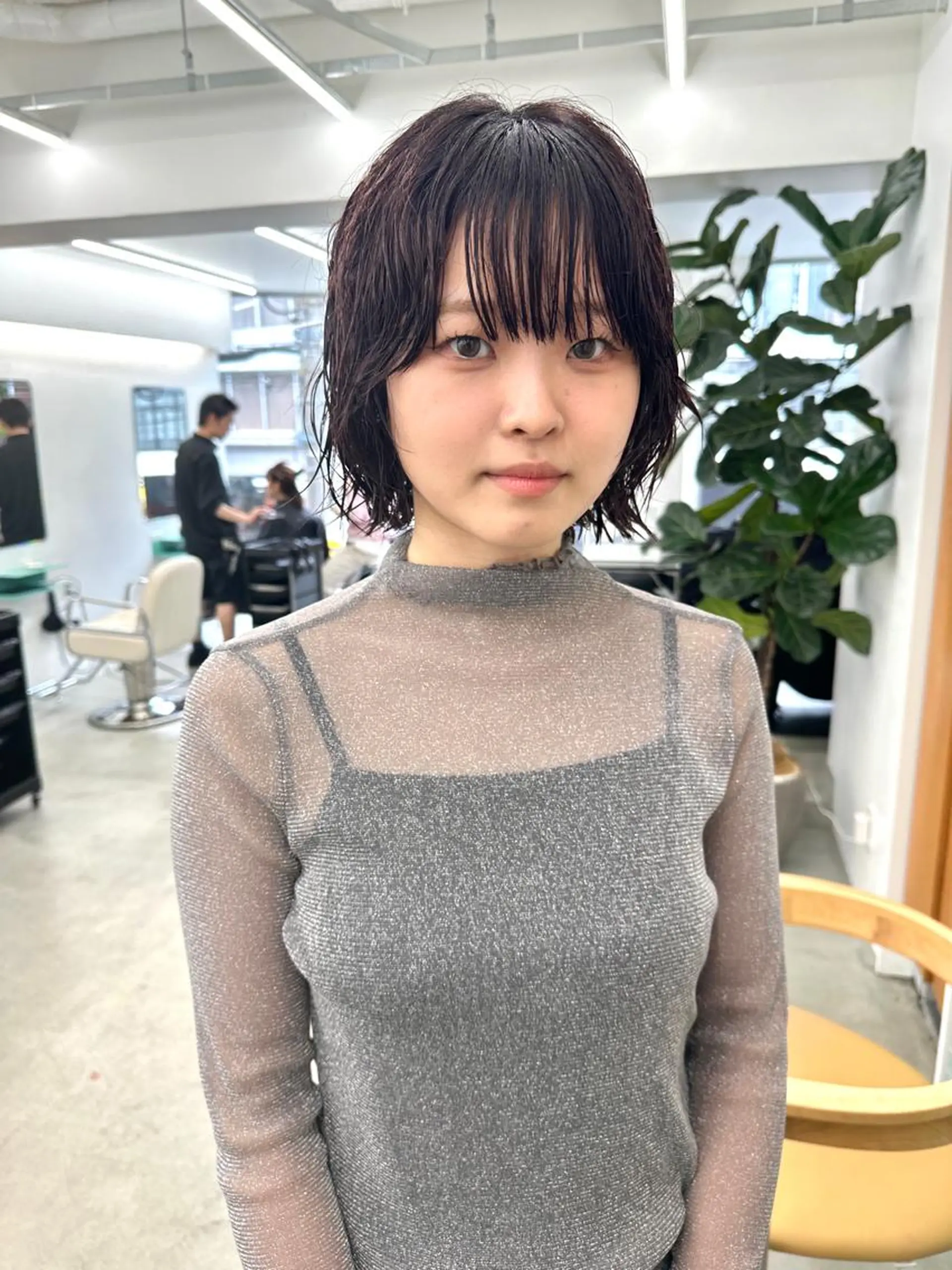 ショート パーマ ニュアンスパーマ カット パーマ トリートメント ボブ/レイヤー/ケア パーマ/リュウタのヘアスタイル