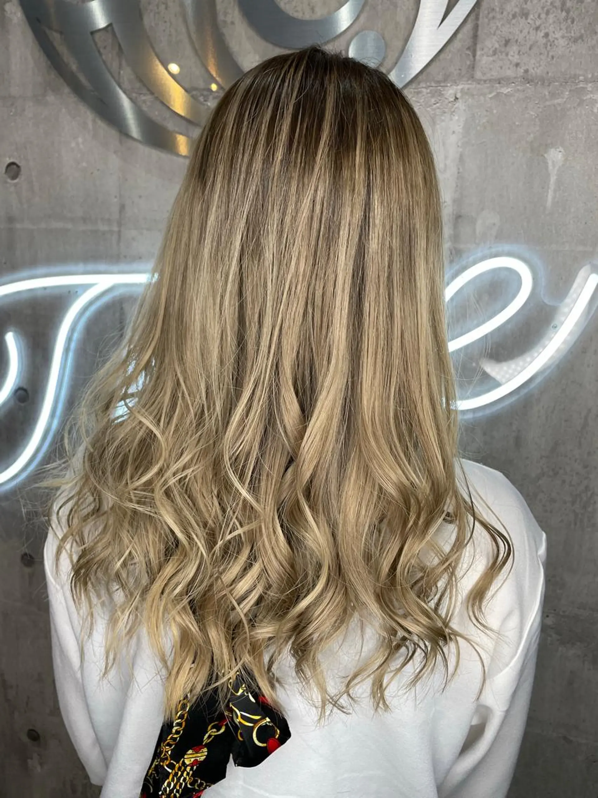 ロング カラー パーマ ヘアアレンジ メンズ キッズ ネイル マツエク・マツパ アイブロウ ヘアカラー 🧸レイヤー/韓国/ 艶髪/ひなたまる🧸のヘアスタイル