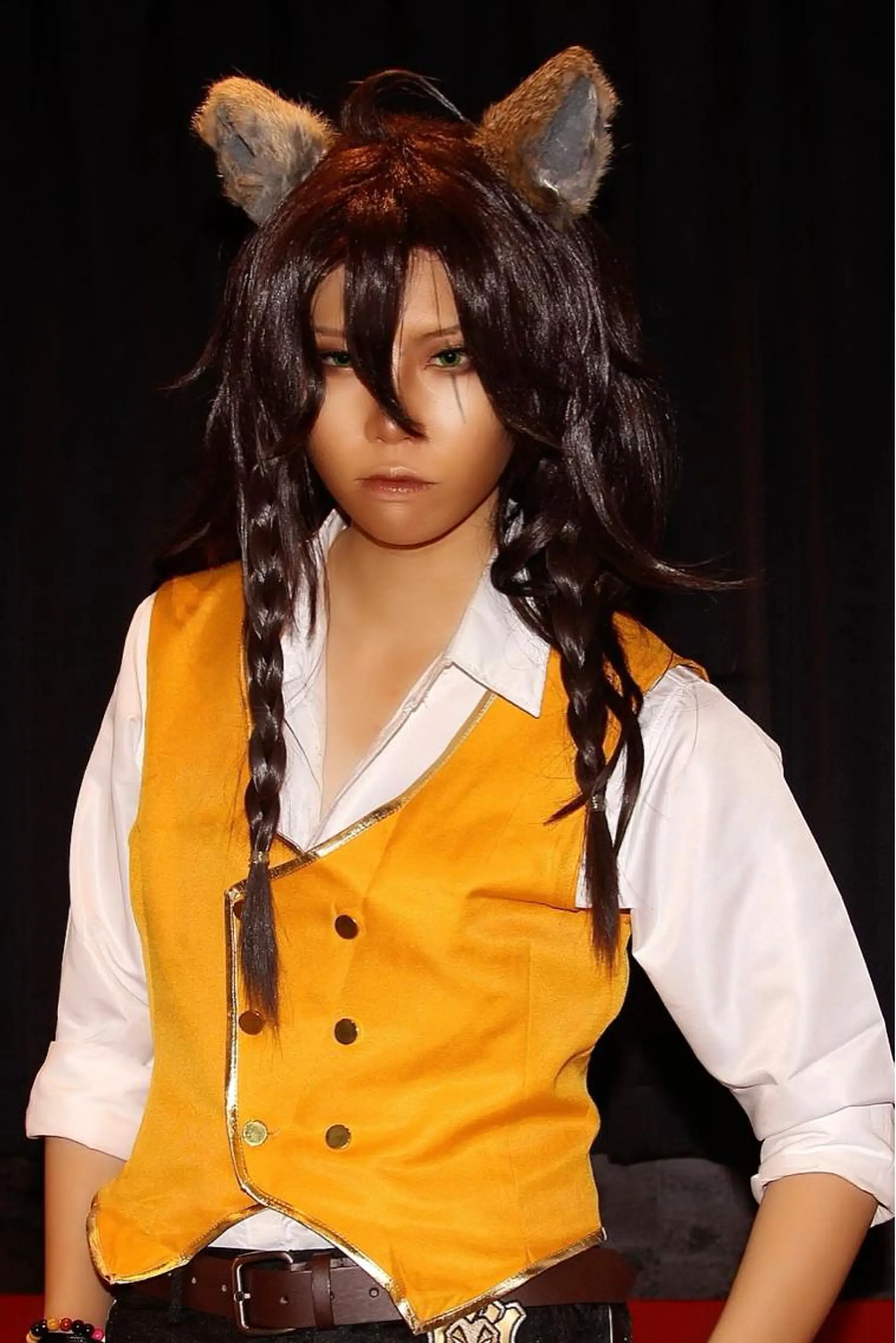 ロング カラー ヘアアレンジ ハイレイヤー レイヤーカット アニメ髪・ウルフ🦇 樋口莉夏のヘアスタイル