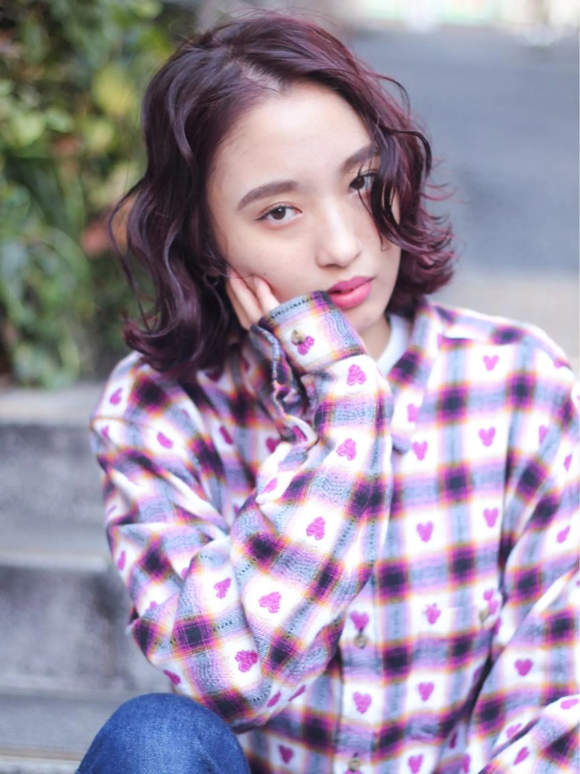 ミディアム ホワイト&レイヤーカ ットエクステ長畠俊輔のヘアスタイル