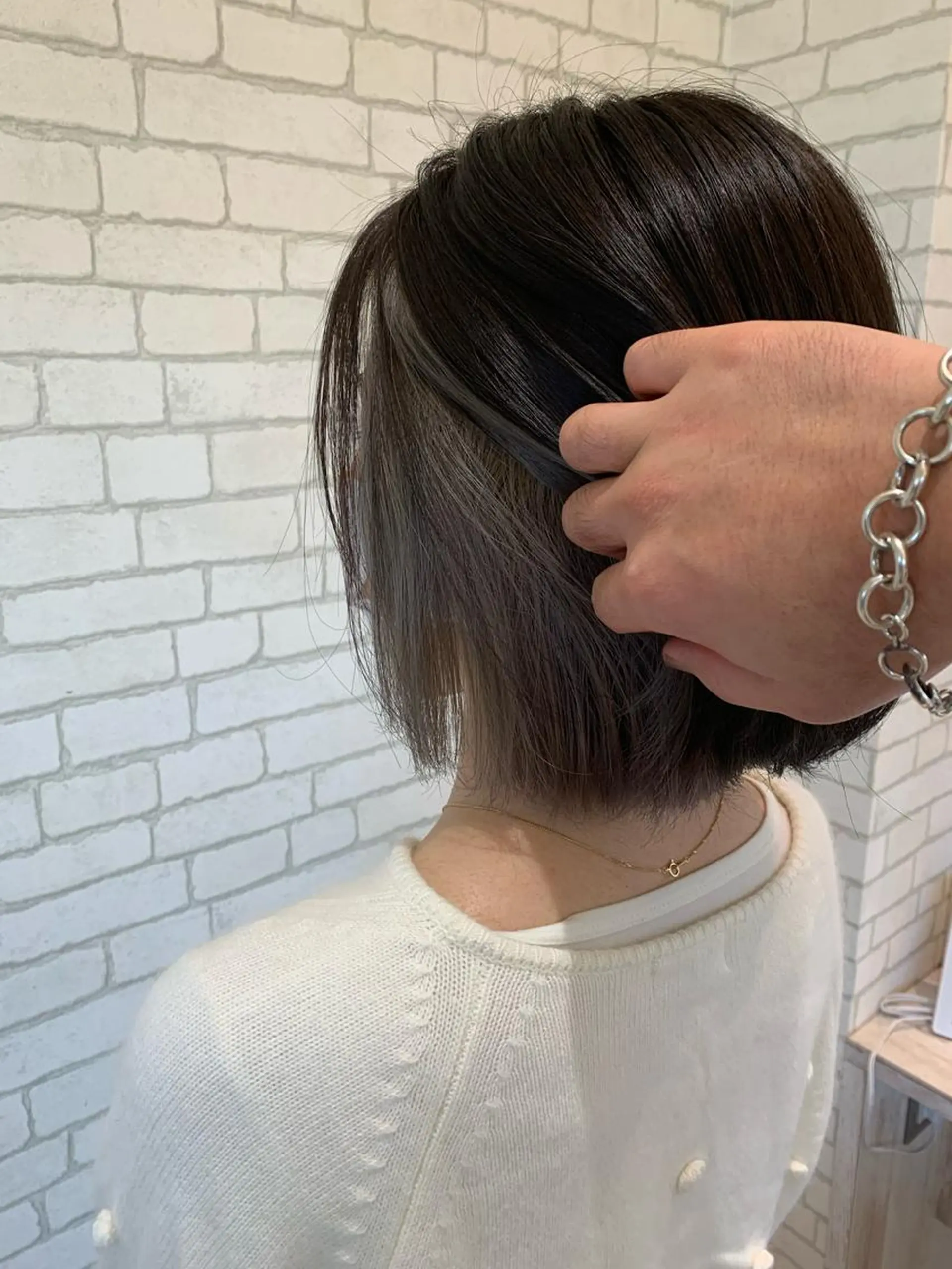 ミディアム カラー アディクシーカラー インナーカラー ヘアカラー トリートメント オーガニック/白髪 ぼかし/斎藤相慶のヘアスタイル