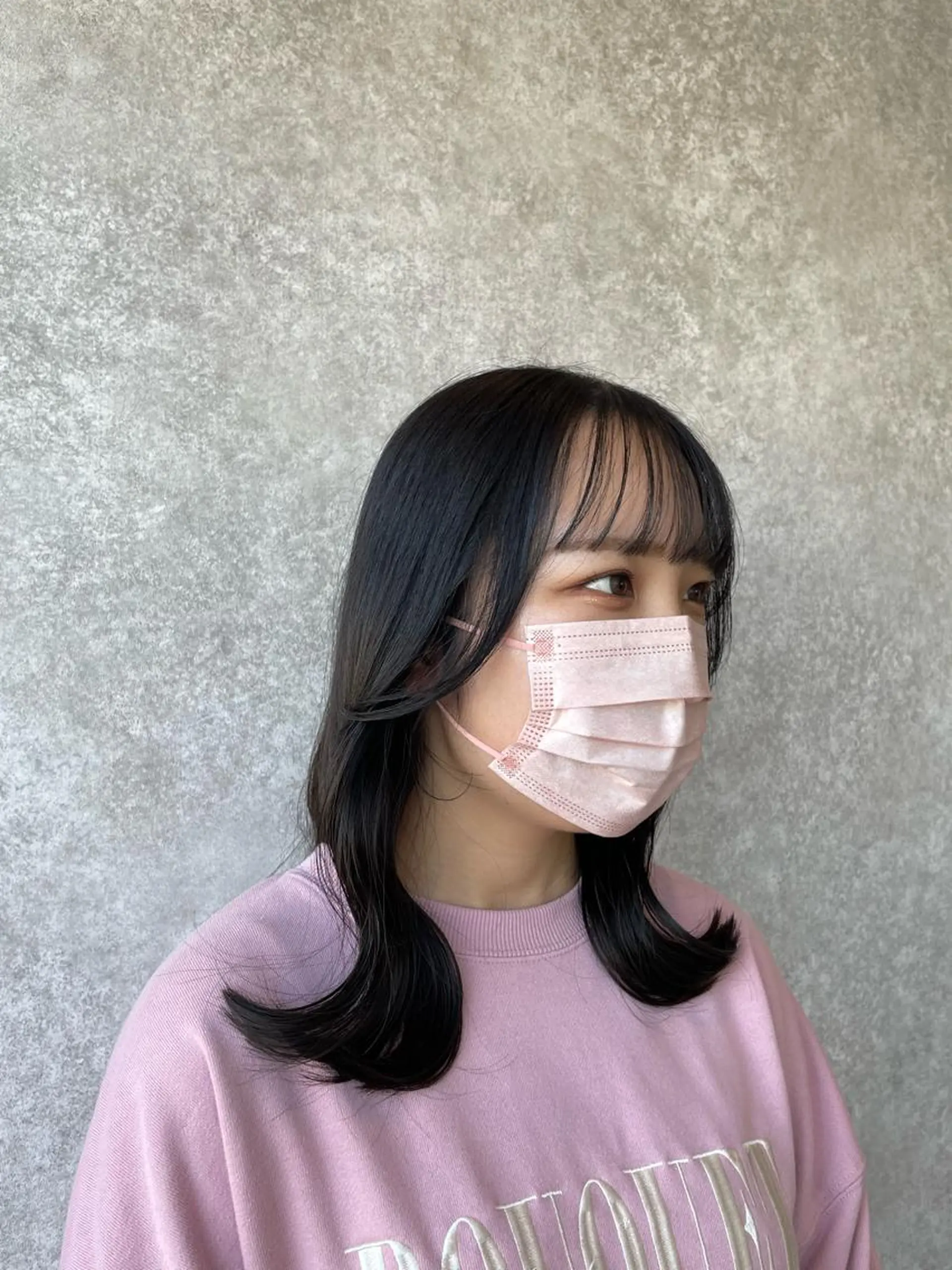 ミディアム カラー 顔まわりレイヤー レイヤーカット たなか りなのヘアスタイル