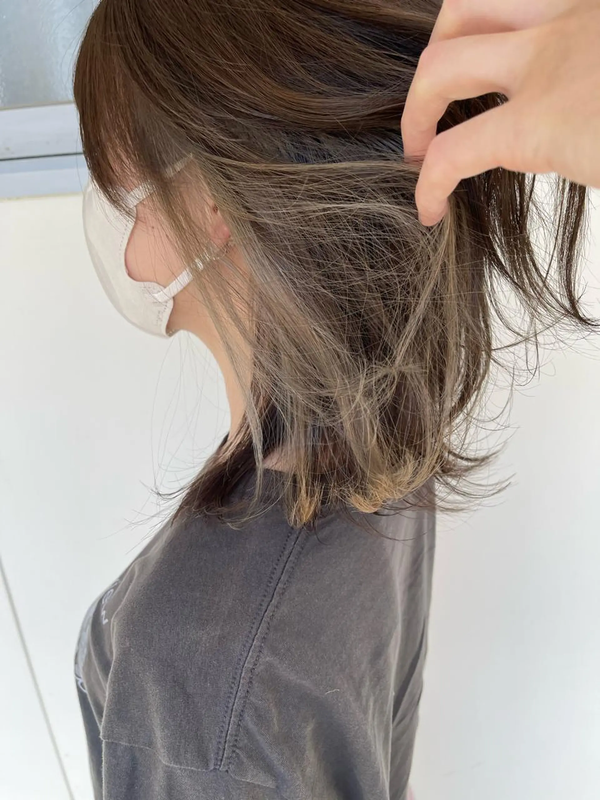 ミディアム カラー カット ヘアカラー トリートメント シンタニ ナオトのヘアスタイル