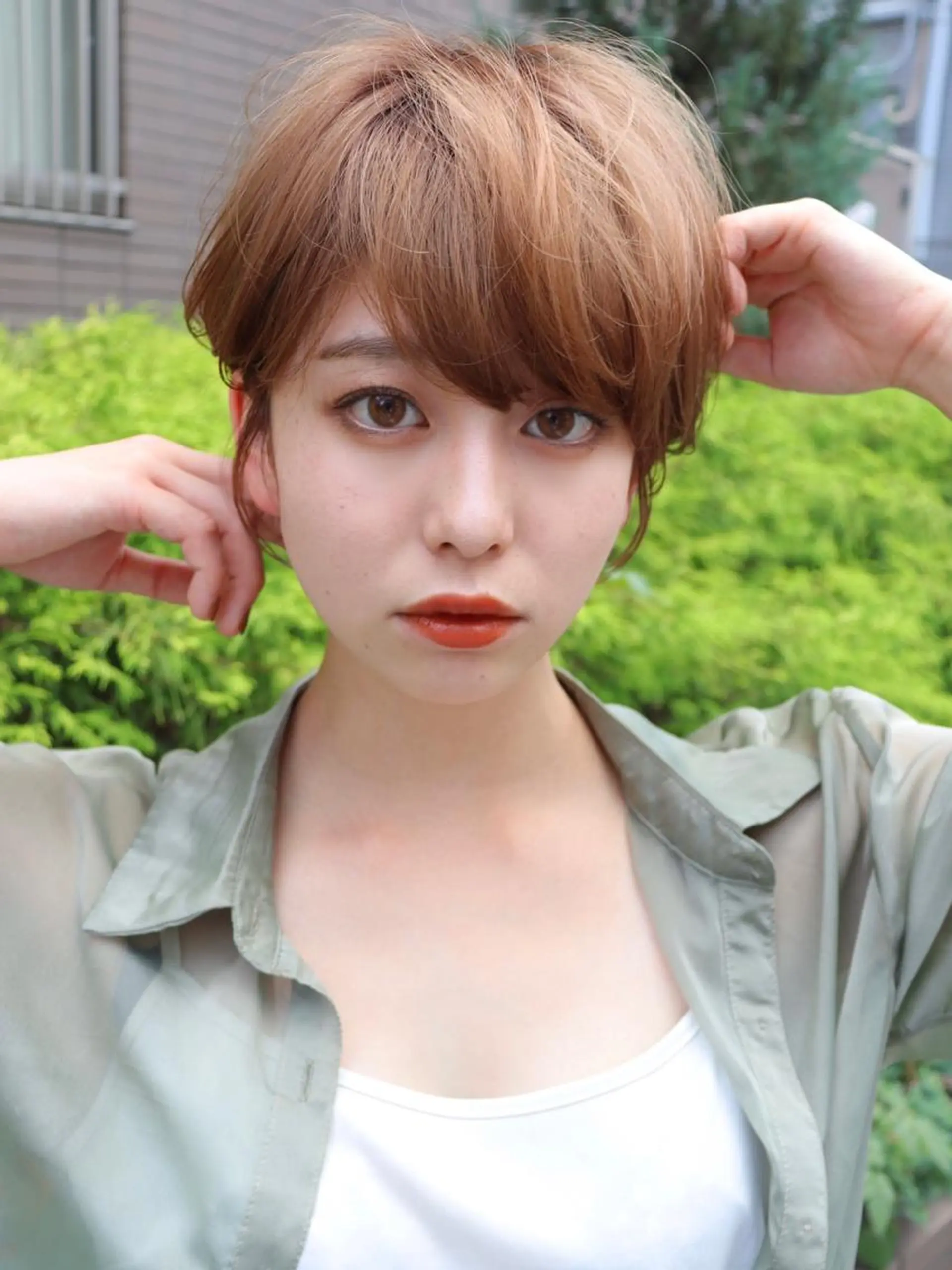 ショート カラー ヘアカラー LucksiMie 銀座店所属・【韓国 レイヤー 髪質改善✨】かずのヘアスタイル