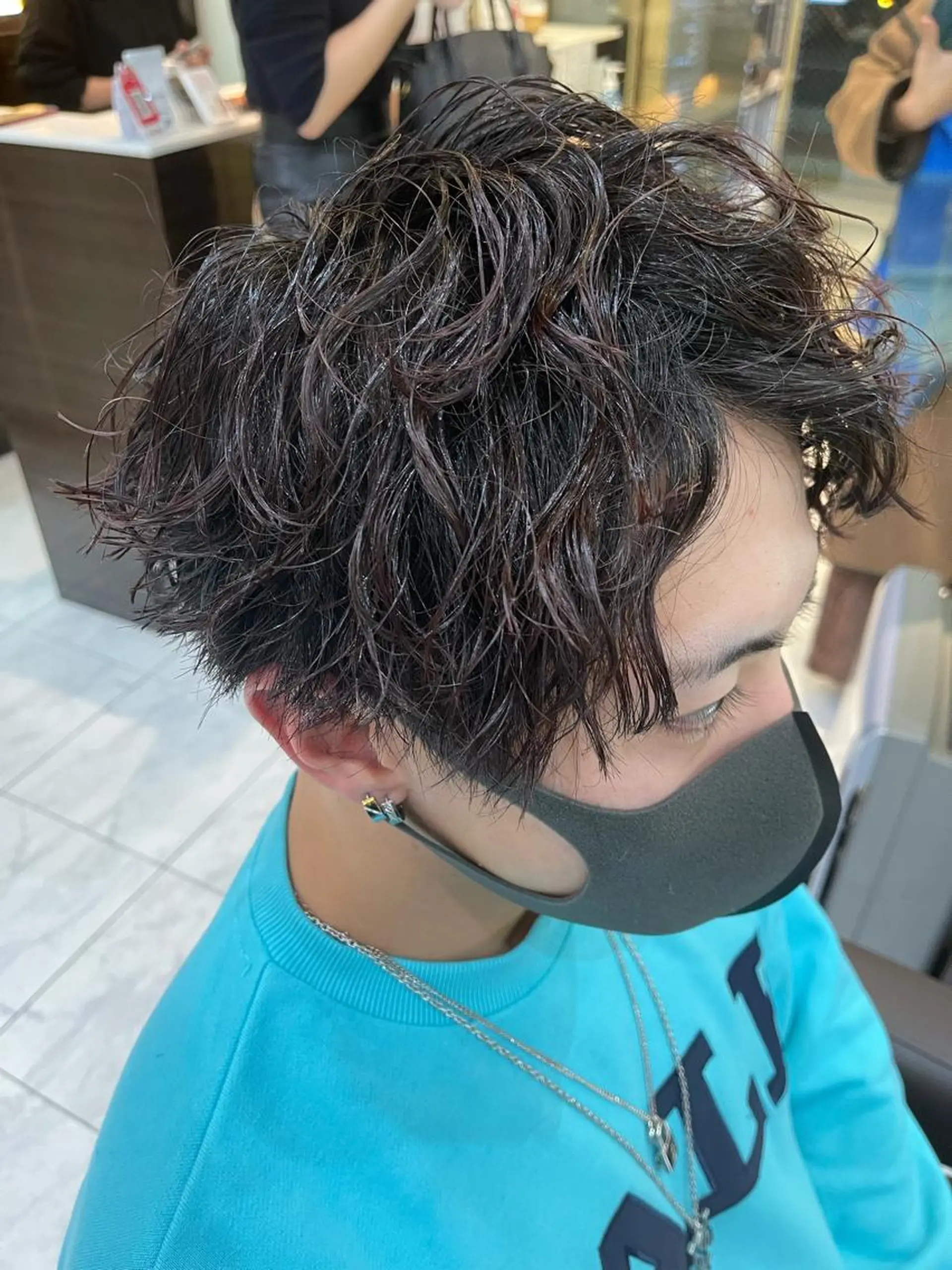 ショート パーマ メンズ メンズパーマ ツイストスパイラルパーマ スパイラルパーマ カット パーマ トリートメント 🌻メンズカット 落合諒🌻のヘアスタイル