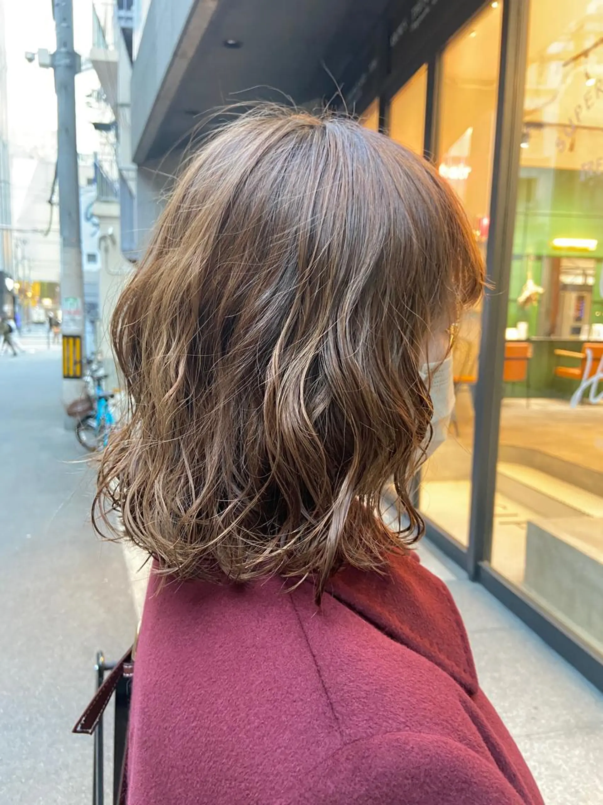ミディアム ミディアムパーマ ボブ ノイシキ サキのヘアスタイル