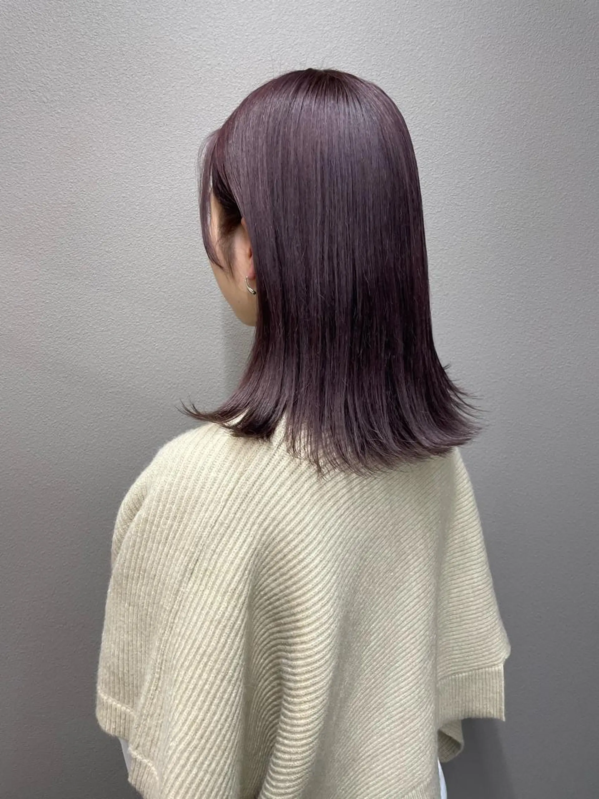 セミロング カラー ブリーチ グレージュ ラベンダーカラー ラベンダーグレージュ ラベンダーグレー Lomalia 🤍🫧/makoのヘアスタイル