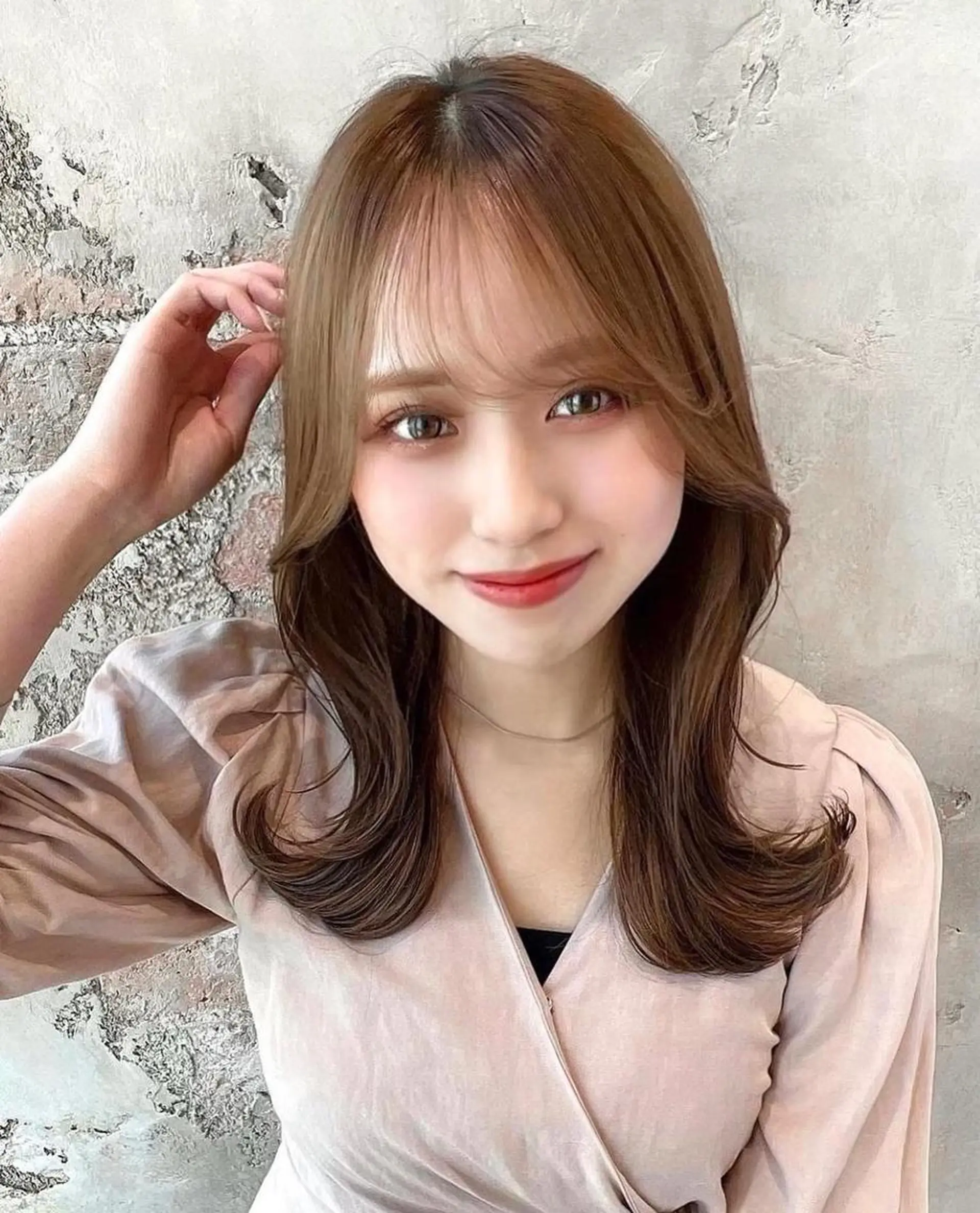セミロング くびれヘア 髪質改善 縮毛矯正 カット ヘアカラー トリートメント 🧡くびれヘア/前髪 顔周り🧡久原結衣のヘアスタイル