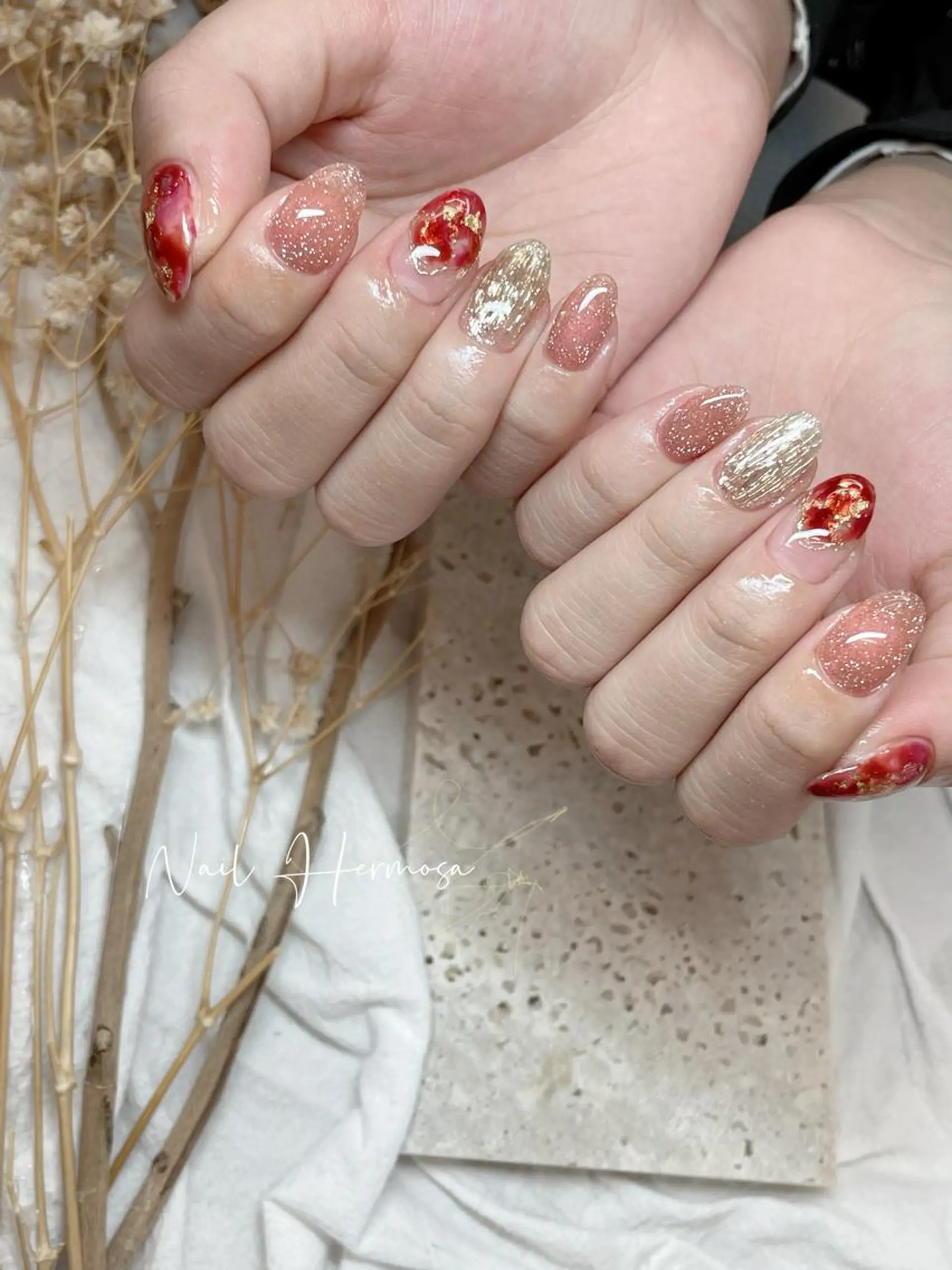 ネイル 桜ネイル 長さ出し フラッシュネイル フラワーネイル フットネイル ハンドネイル ネイル エルモサのネイルデザイン