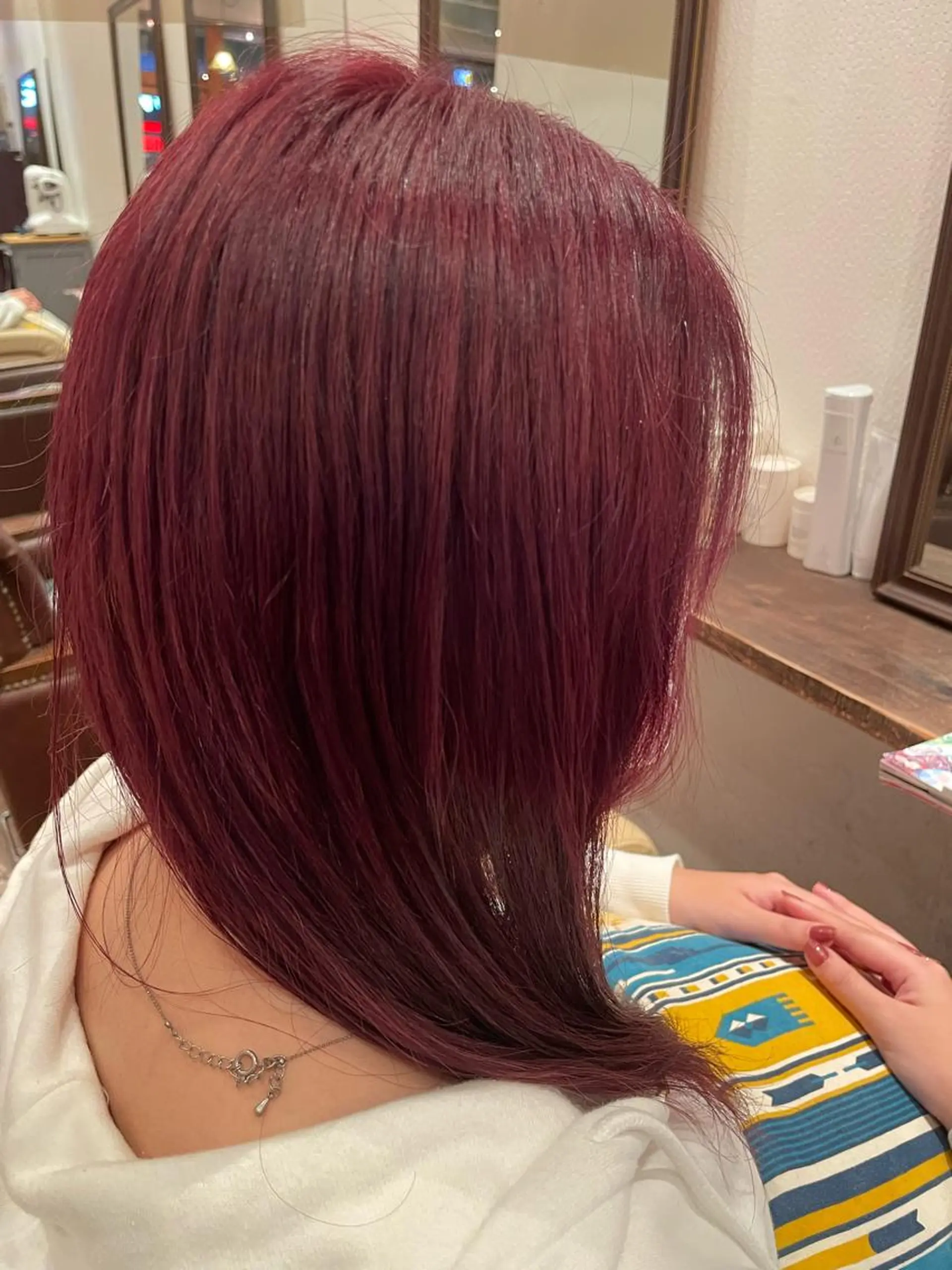 ロング カラー カット ヘアカラー トリートメント みねぎし ふうかのヘアスタイル