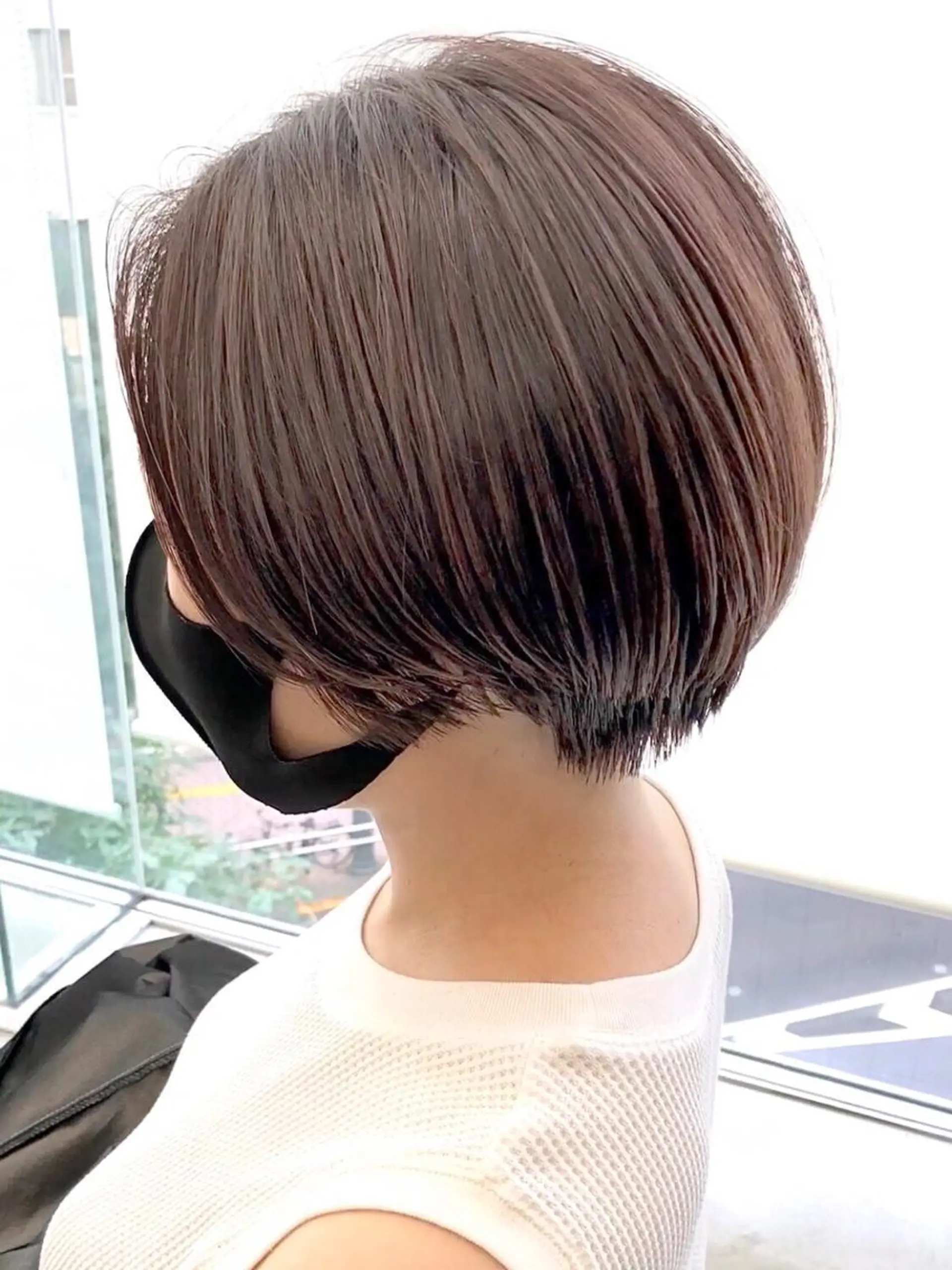 ショート カラー ハンサムショート ブラウンカラー ピンクカラー ピンクブラウン ショートヘア カット ヘアカラー トリートメント ショート・ボブ 徳竹淳一のヘアスタイル