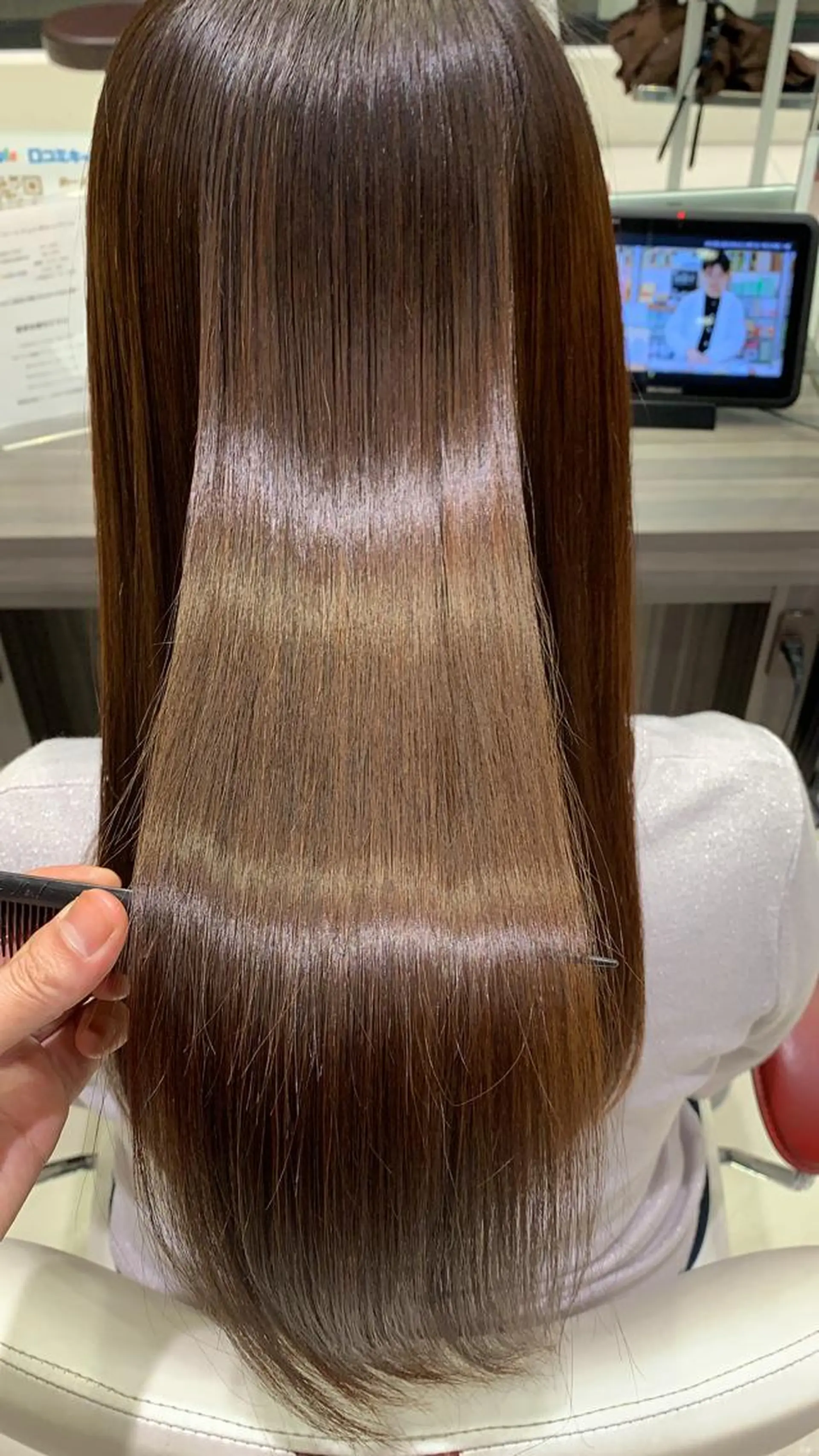 ロング 酸性ストレート 縮毛矯正 古畑 佑悟のヘアスタイル