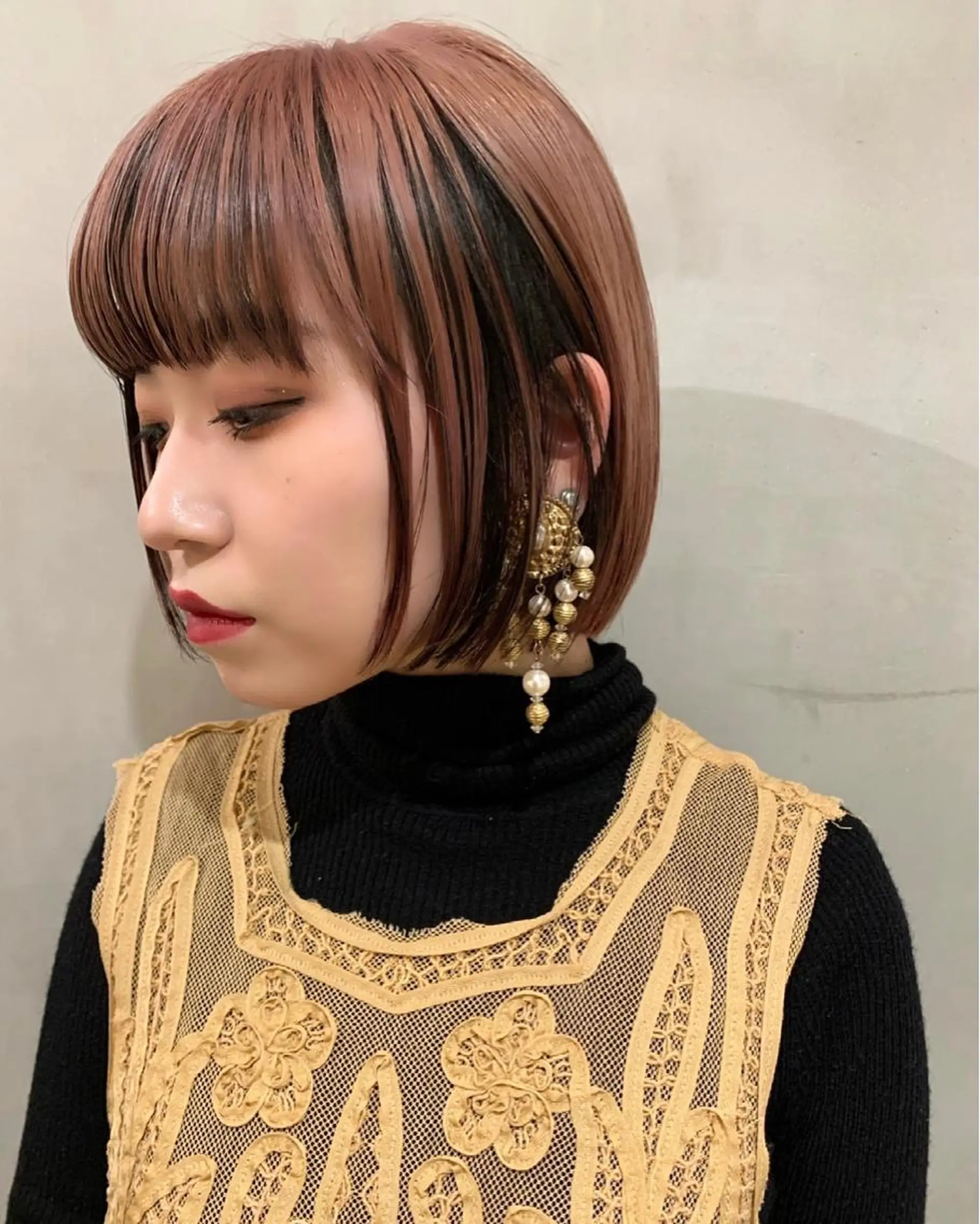 ショート カラー ヘアカラー 優 作のヘアスタイル