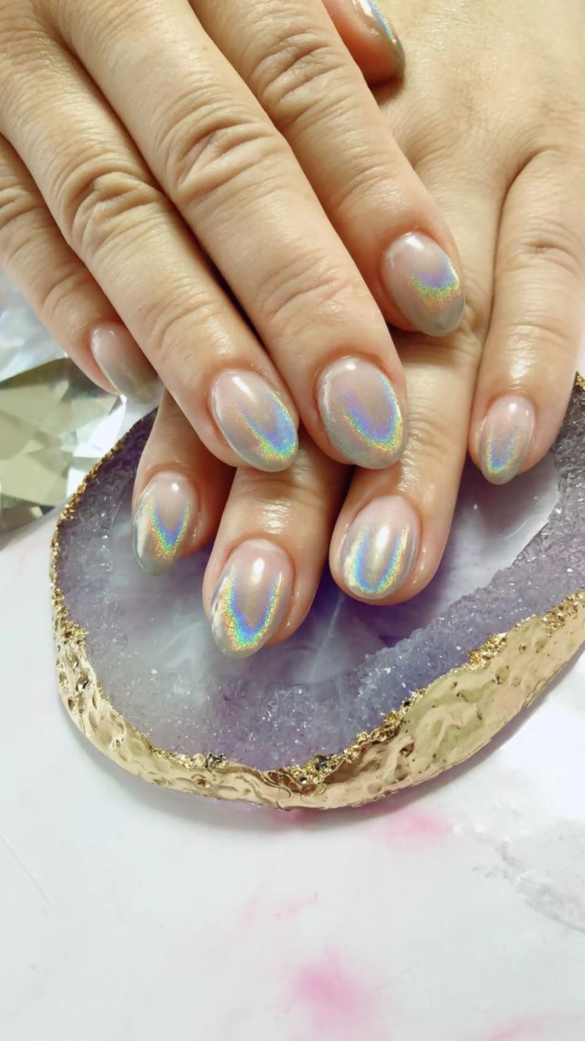 ミディアム カラー キッズ ネイル マツエク・マツパ ハンドネイル ハンドケア 💎ビューティサロン 湘南　RIRAN💎のネイルデザイン