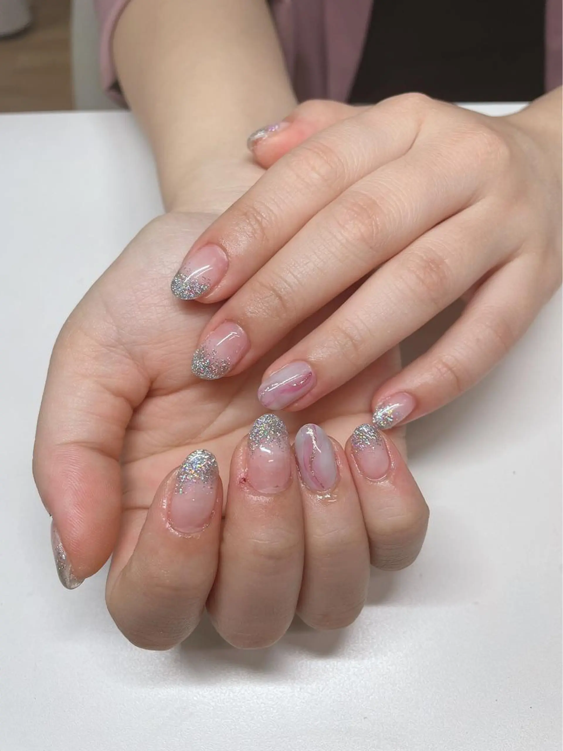 ネイル フットネイル グリーン オフィスネイル ワンカラーネイル 春ネイル Lily Roseスタッフ一同のマツエク・マツパデザイン