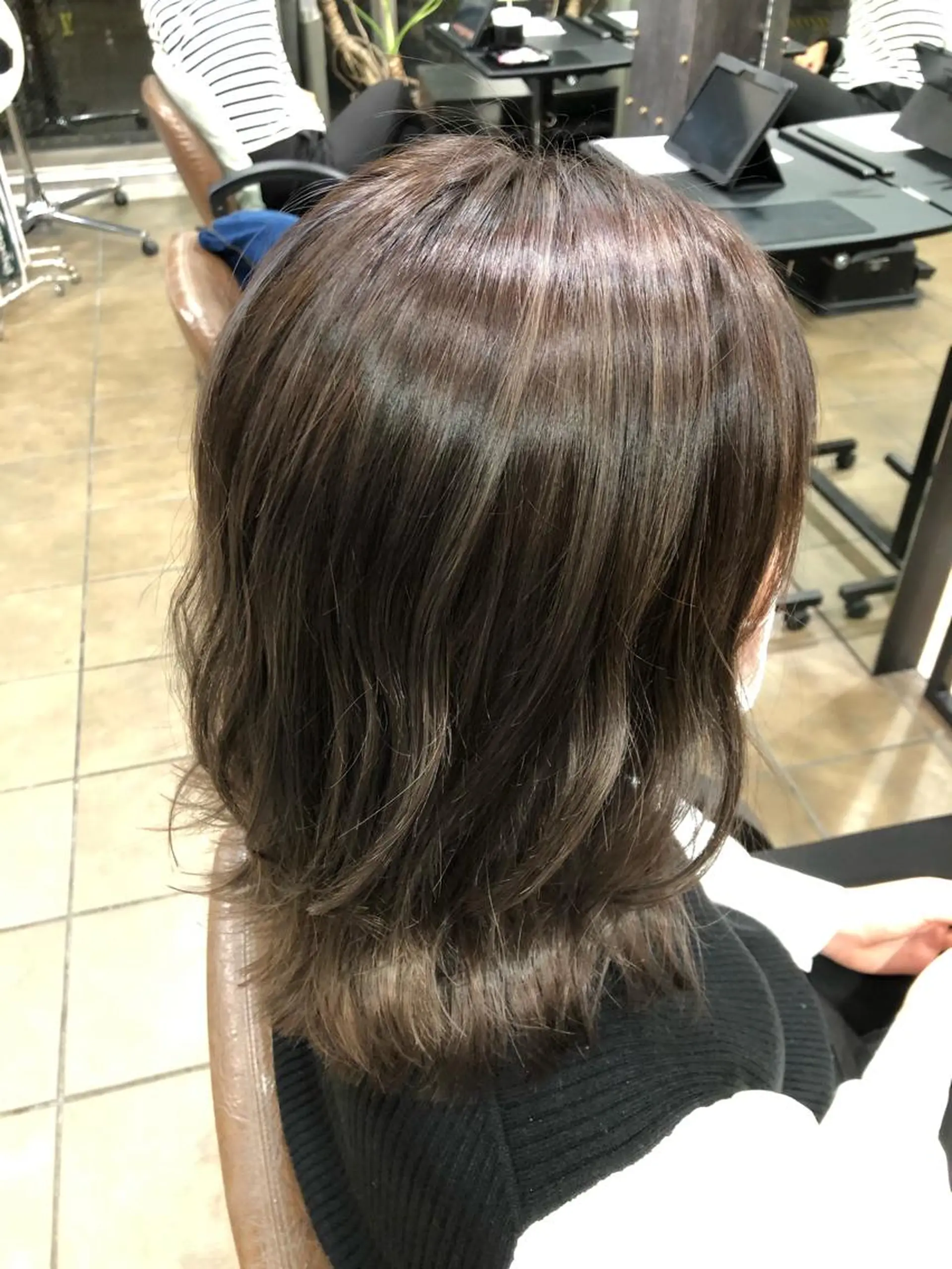 ミディアム カラー 艶髪カラー/髪質改善 兼折楓馬のヘアスタイル