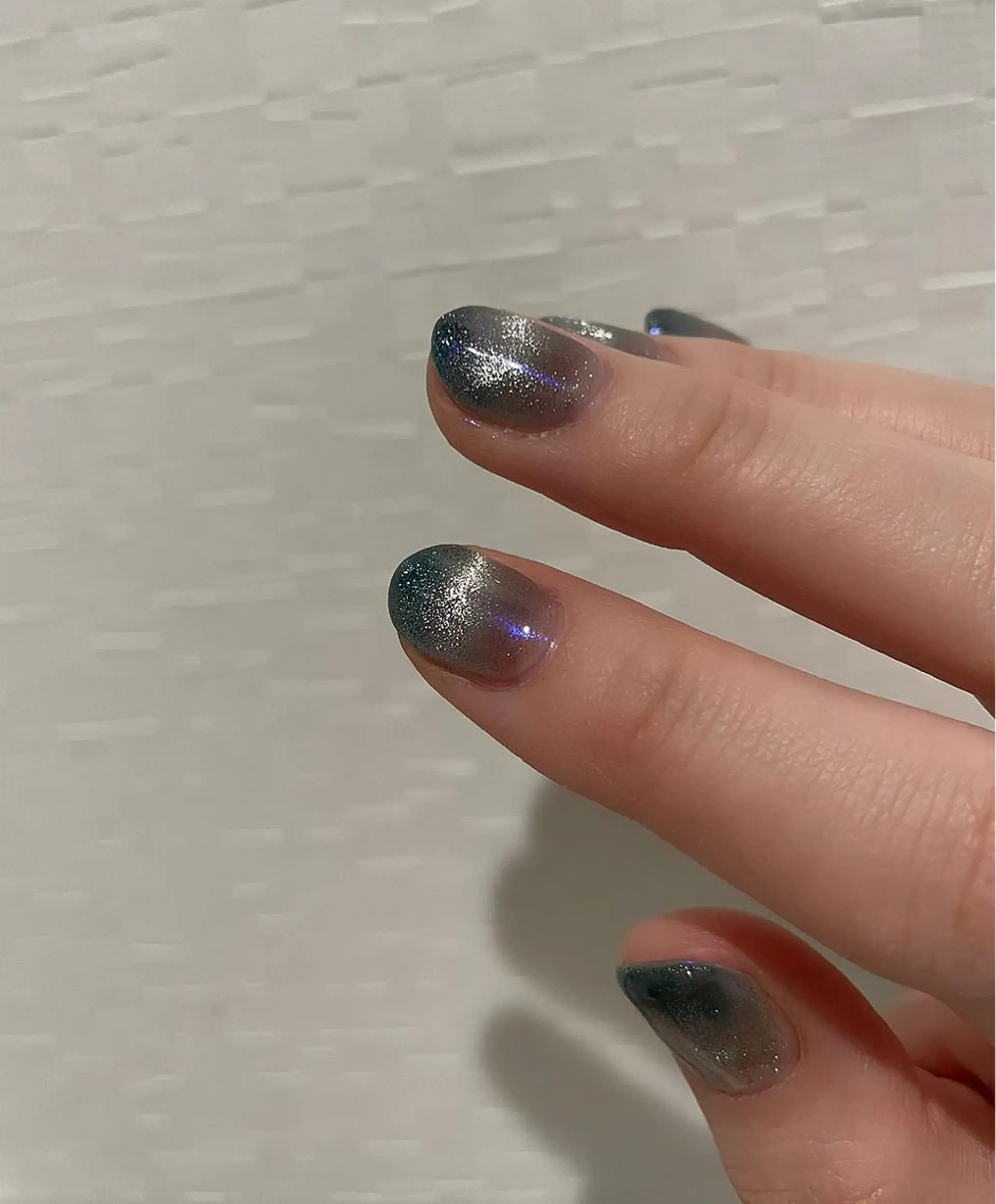 ネイル アートネイル オーロラネイル カジュアル ジェルネイル 氷ネイル・うるうるネイル nailsalon noa所属・nailist sakiのネイルデザイン