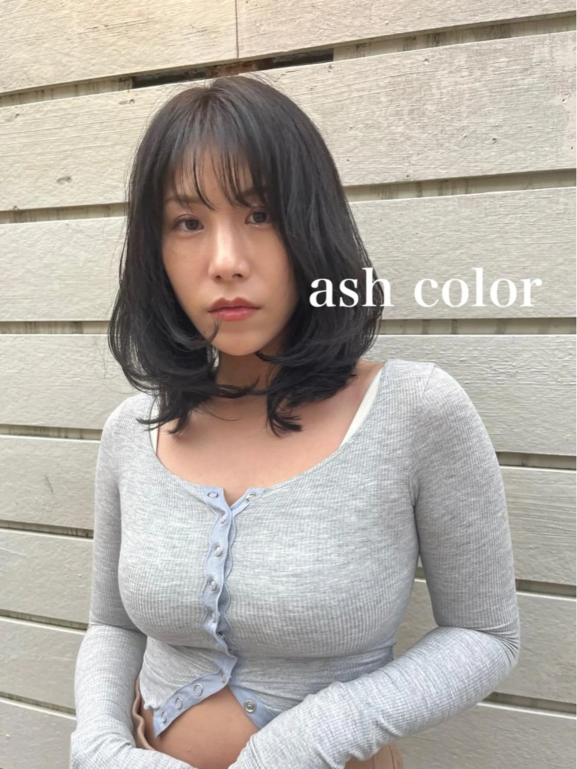 ミディアム カラー ヘアアレンジ アディクシーカラー アッシュ ベージュカラー 黒髪 透明感カラー SALOWIN自由が丘所属・ヘッドスパ✨髪質ケア サロン🌿chacoのエステ・リラクイメージ