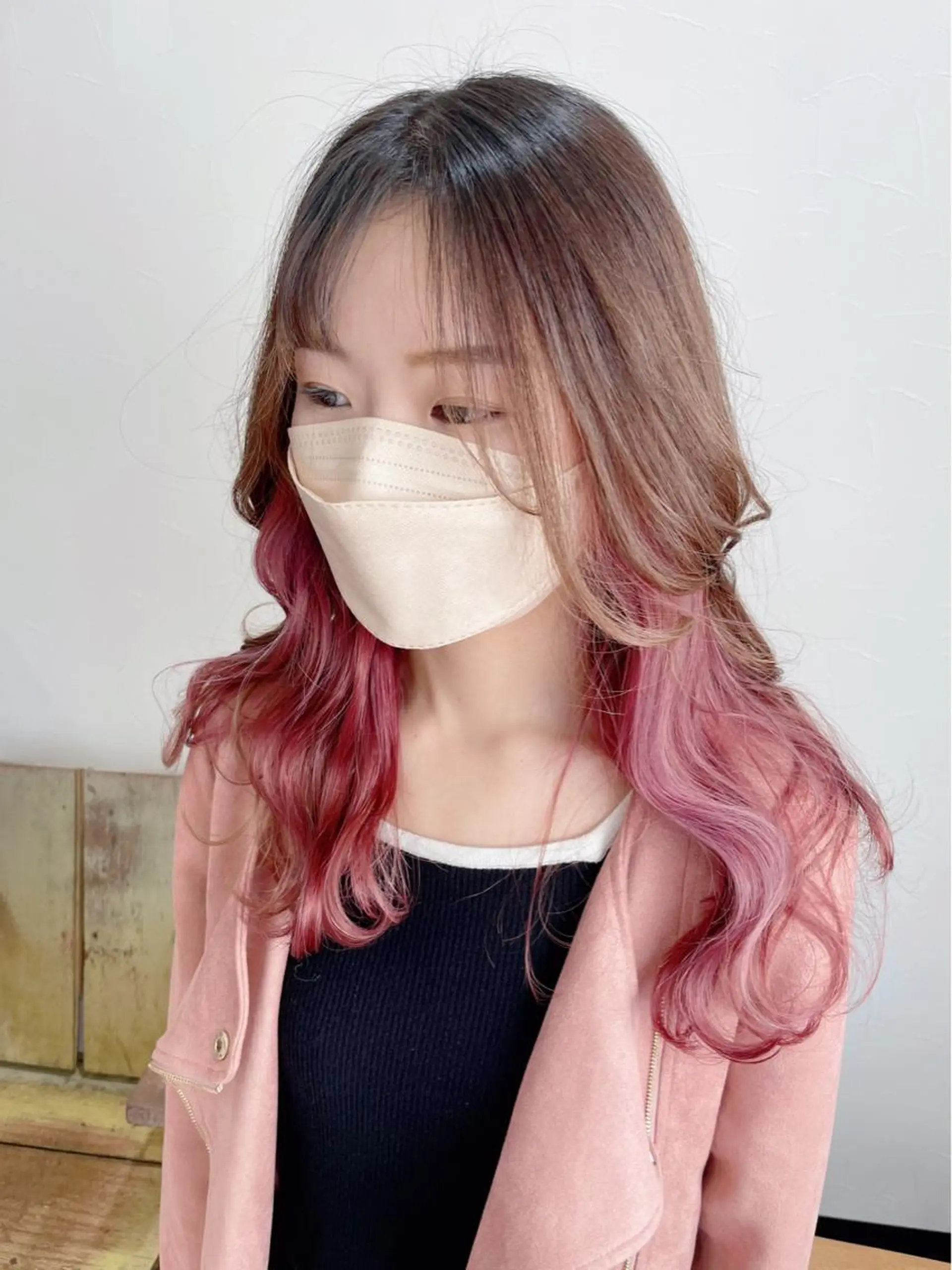 ロング カラー デザインカラー インナーカラー ラベンダーカラー ピンクカラー ピンクラベンダー ヘアカラー トリートメント ARISA🦋推し・ アニメカラー/派手髪のヘアスタイル