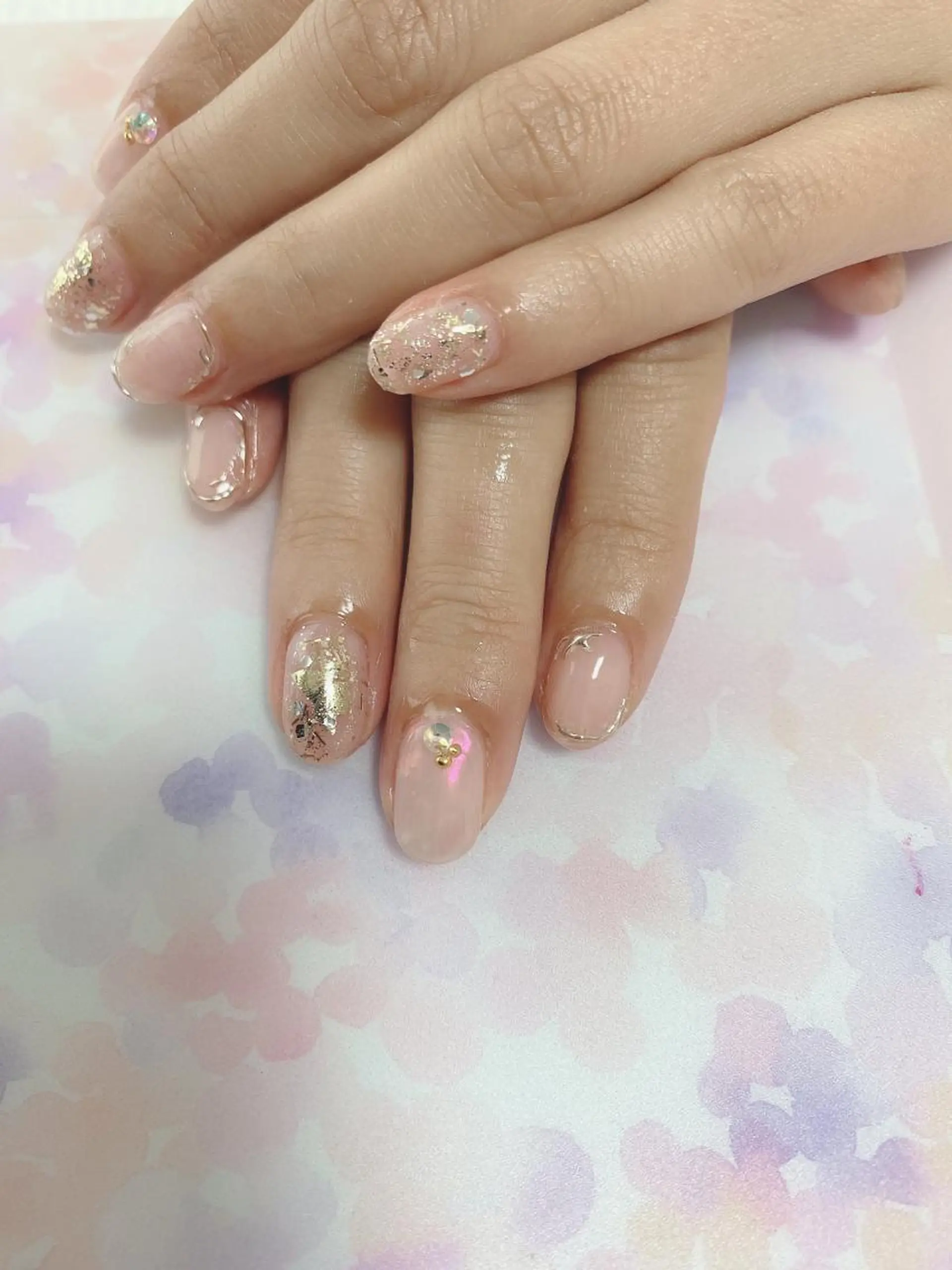 ネイル ミラーネイル ハンドネイル フットネイル ハンドケア nail salon  AlgeTy所属・✴︎:.｡. MAKI.｡.:✴︎のネイルデザイン