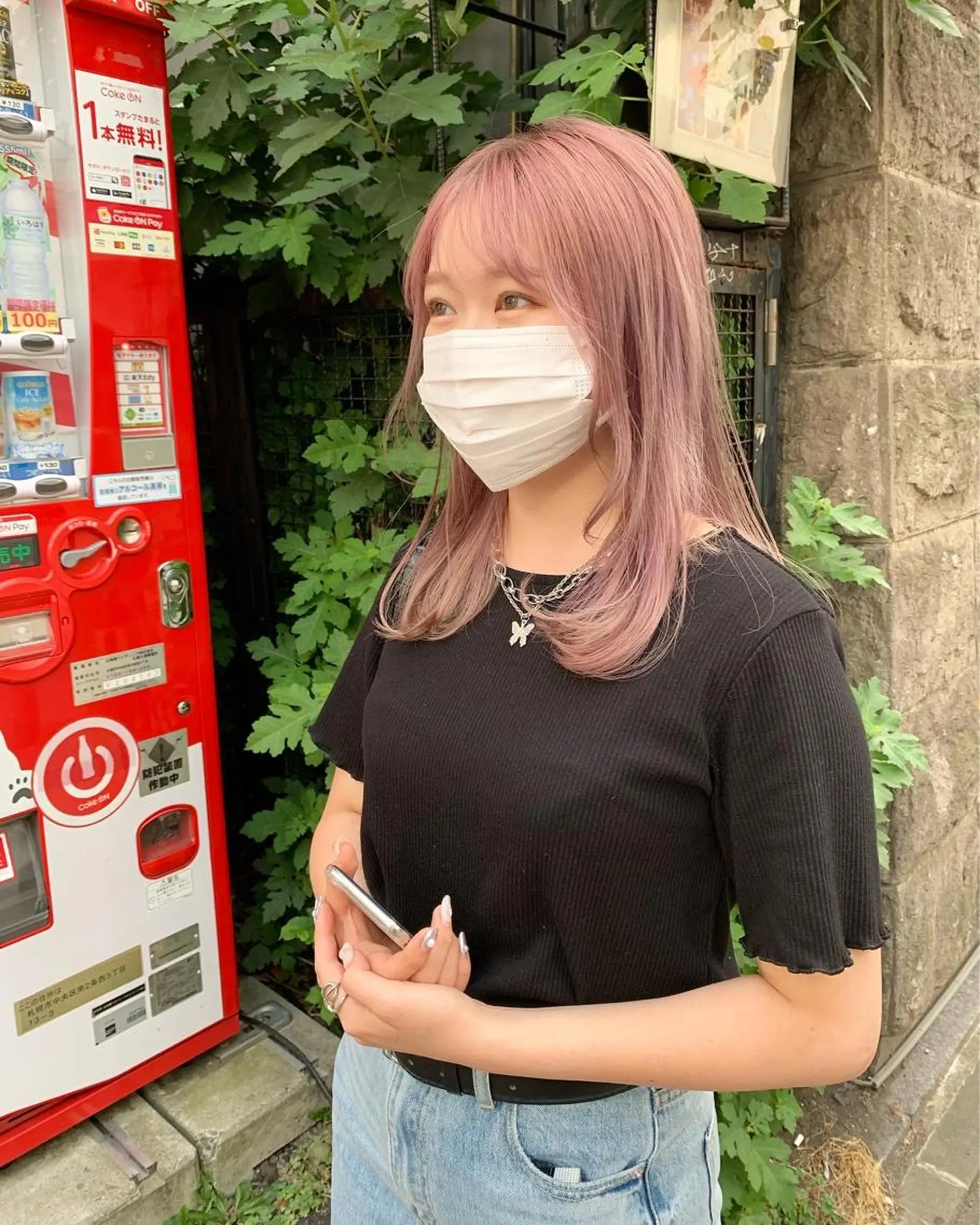 ミディアム カラー ピンクカラー tension 【テンション】のヘアスタイル