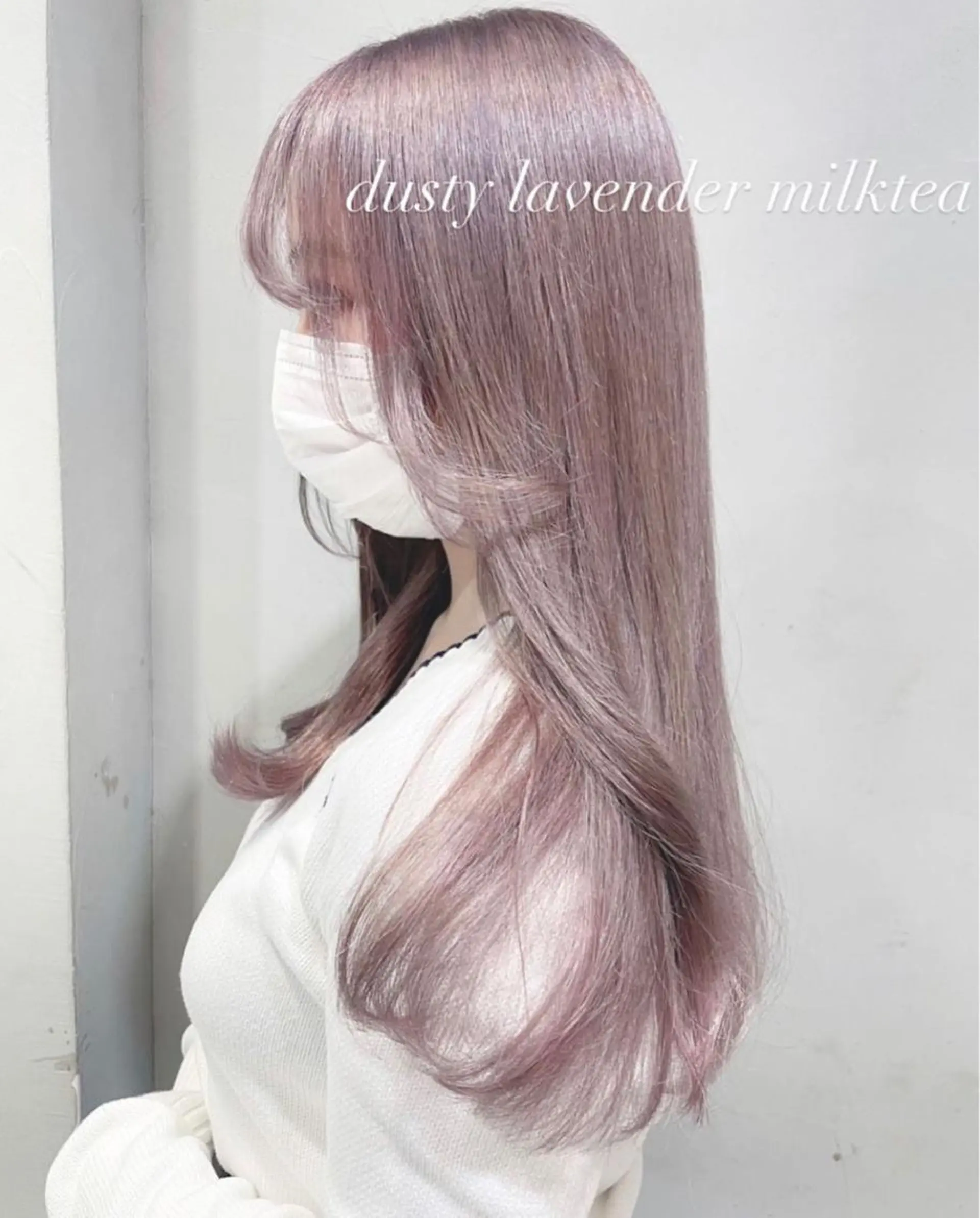 ロング カラー カット ワンホン/韓国ヘア 🤍amiのヘアスタイル