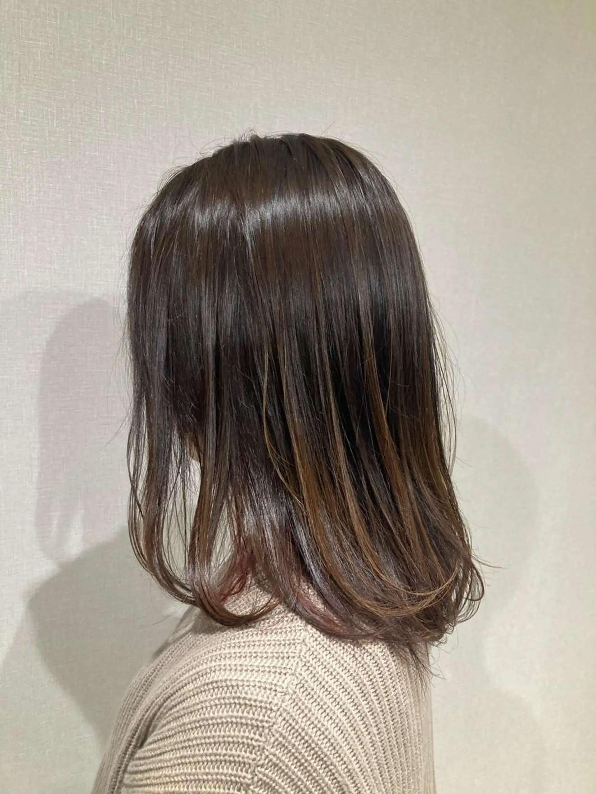 ミディアム カット ヘアカラー トリートメント hair salon rita 野々市所属・中野 幹也のヘアスタイル