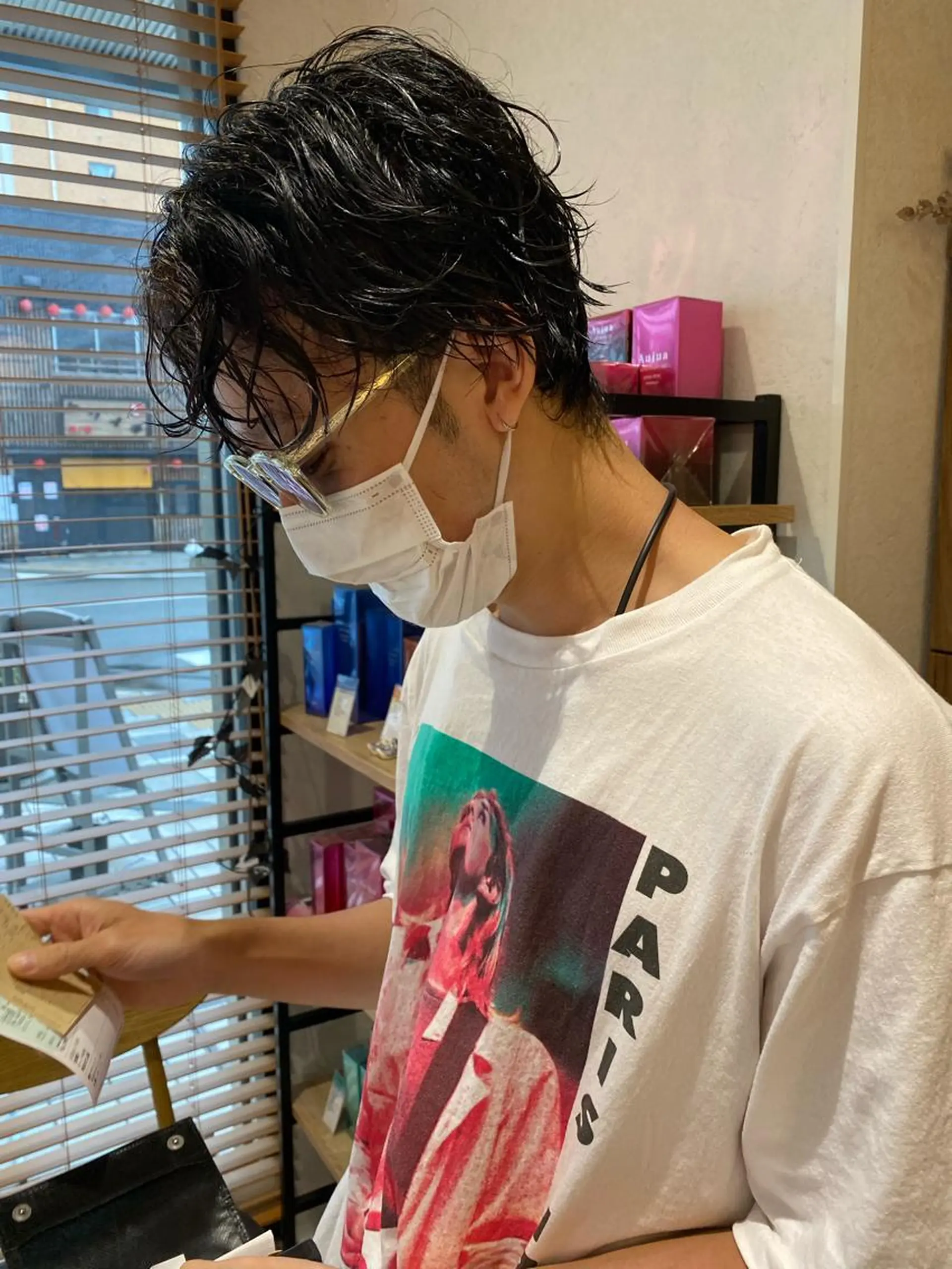 メンズ センターパート カット パーマ指名No1 /namiのヘアスタイル