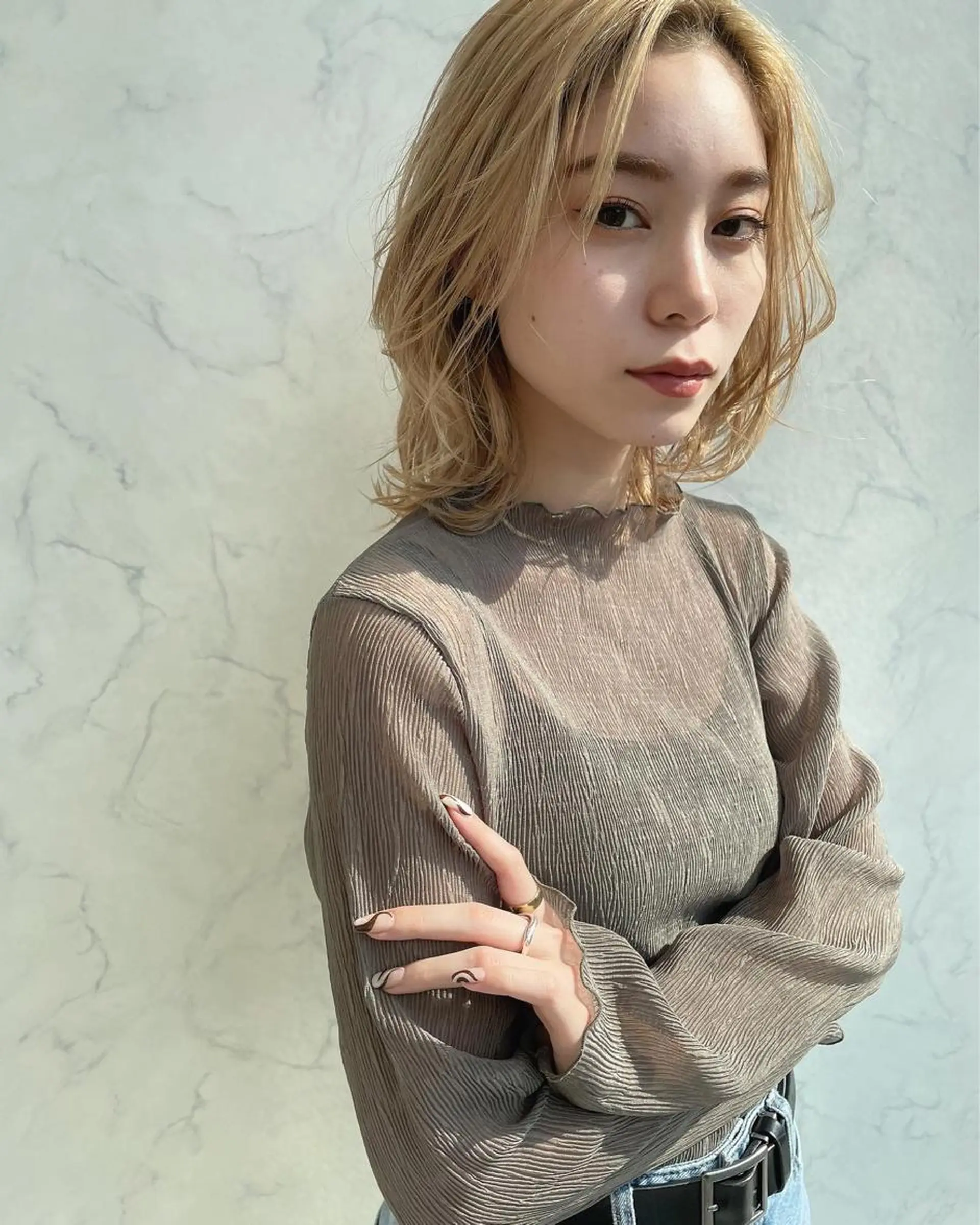 ミディアム チダアキフミ Ash大森のヘアスタイル