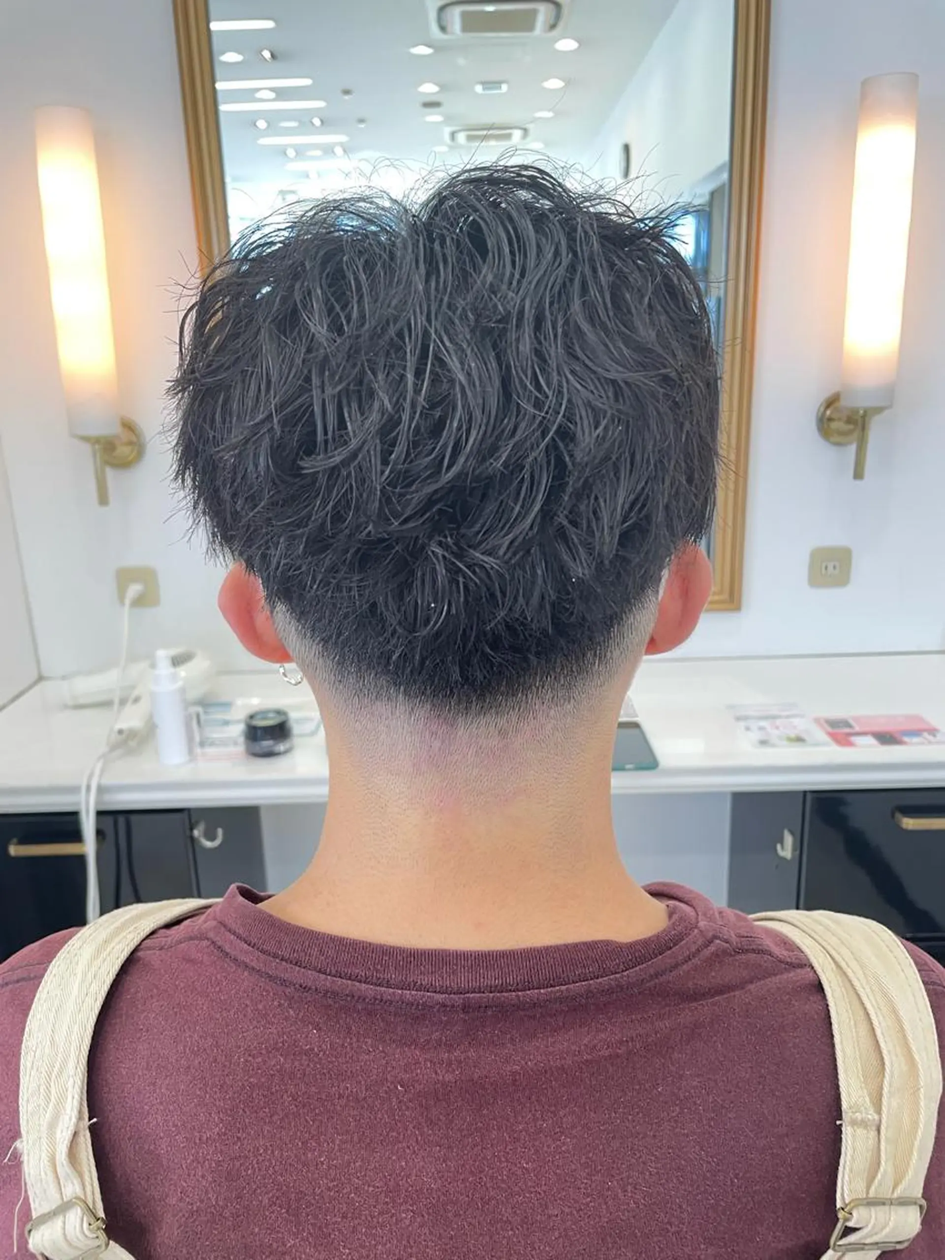 ショート パーマ メンズ マッシュ メンズパーマ ツイストスパイラルパーマ スパイラルパーマ Men's hair salon First 中百舌鳥店所属・First なかもず 店 YUKIのヘアスタイル