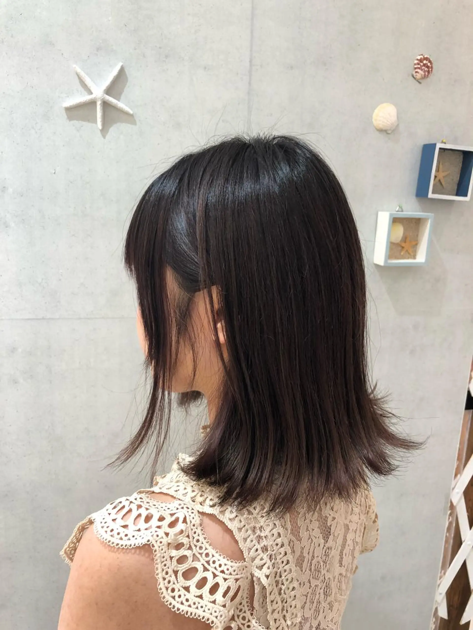 ミディアム カラー 樋渡 侑希のヘアスタイル