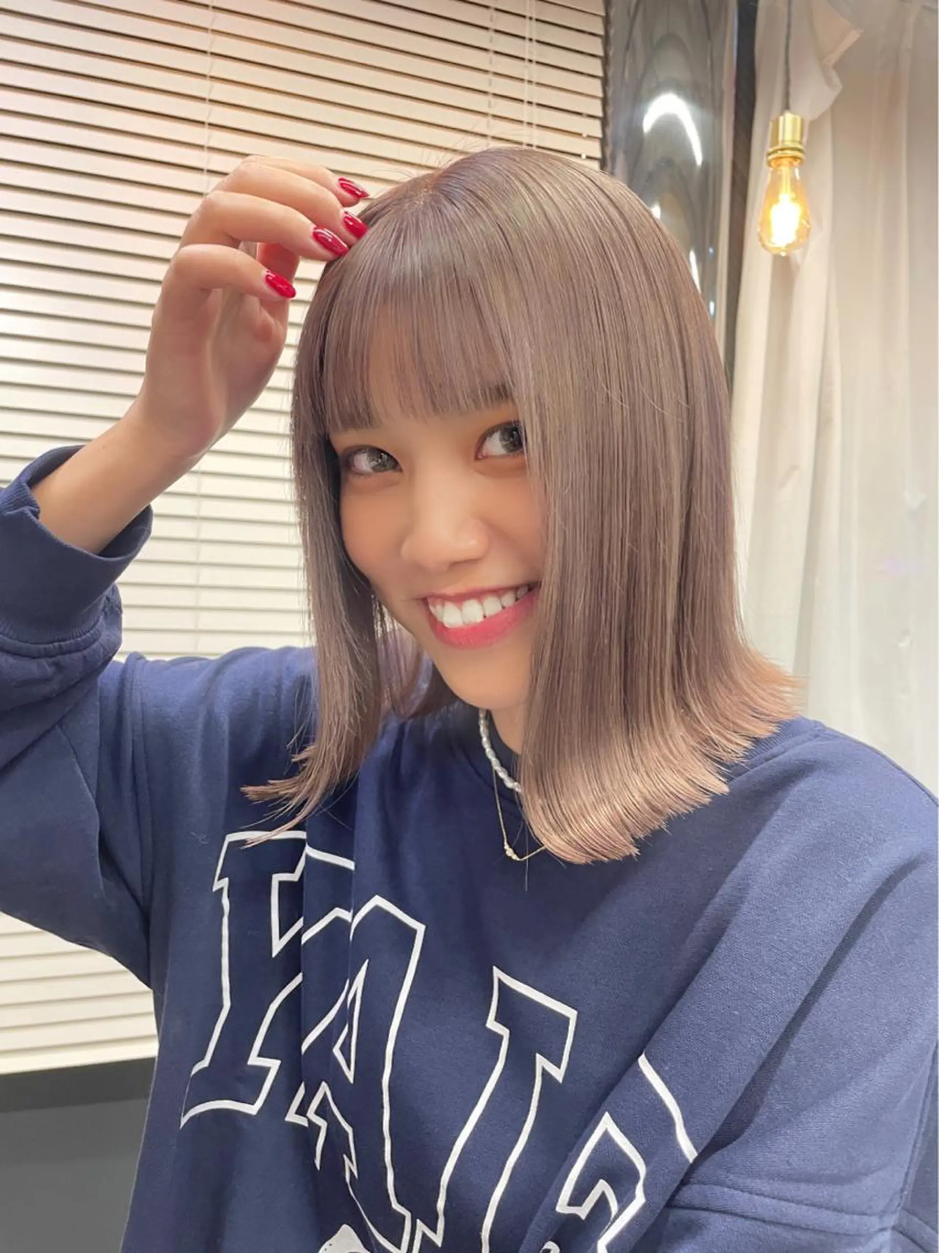 ミディアム ボブ まいか🤎髪質改善 ミルクティーボブ🎀のヘアスタイル