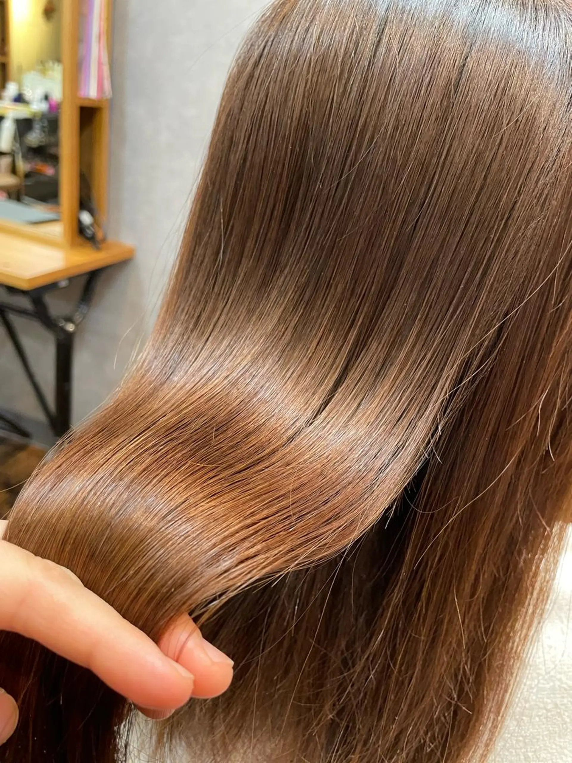 セミロング カラー トリートメント ヘアカラー トリートメント ツヤ美髪💐 髪質改善/高山愛来のヘアスタイル