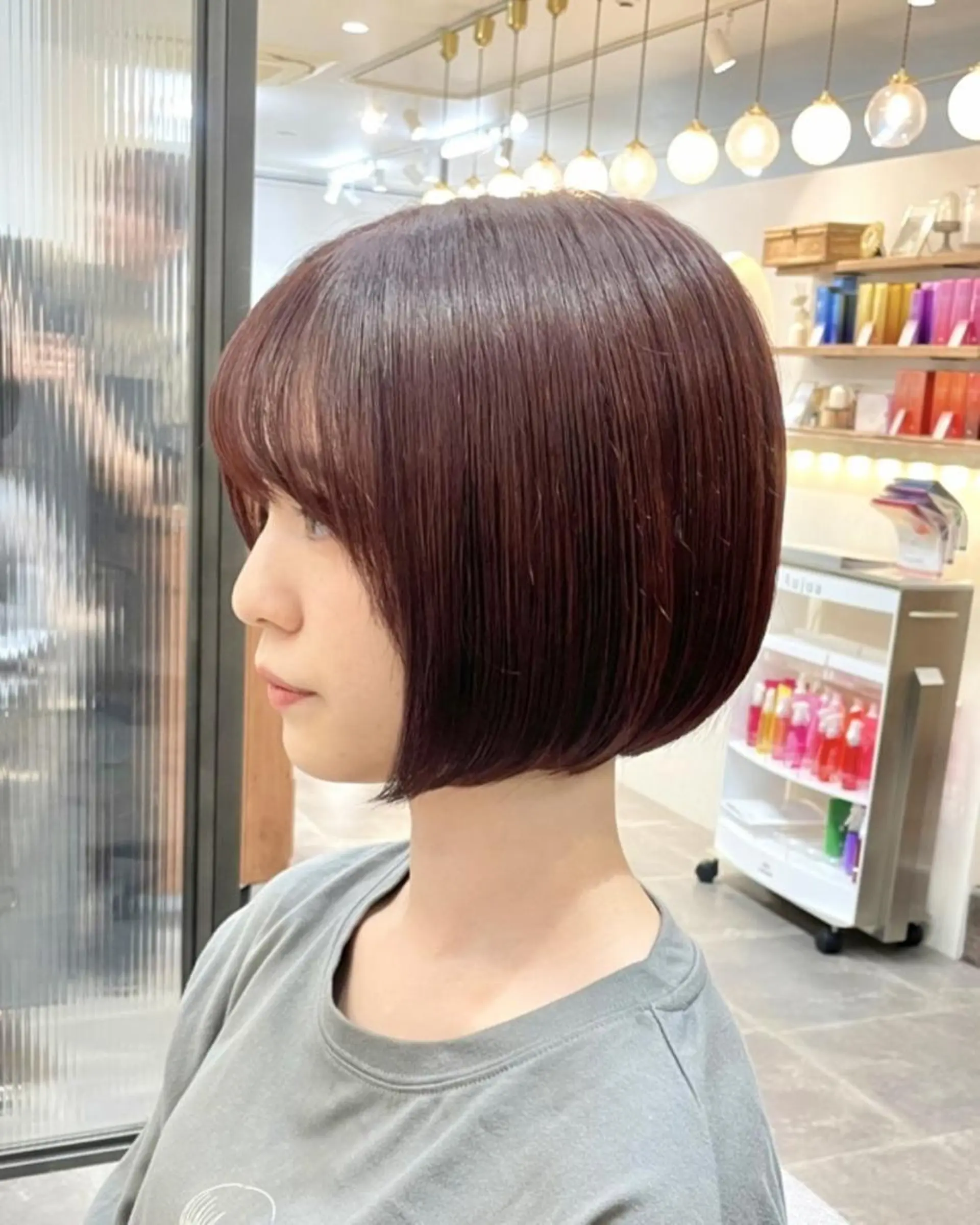 ショート カラー ブラウンカラー ピンクカラー ピンクブラウン Saki サキのヘアスタイル