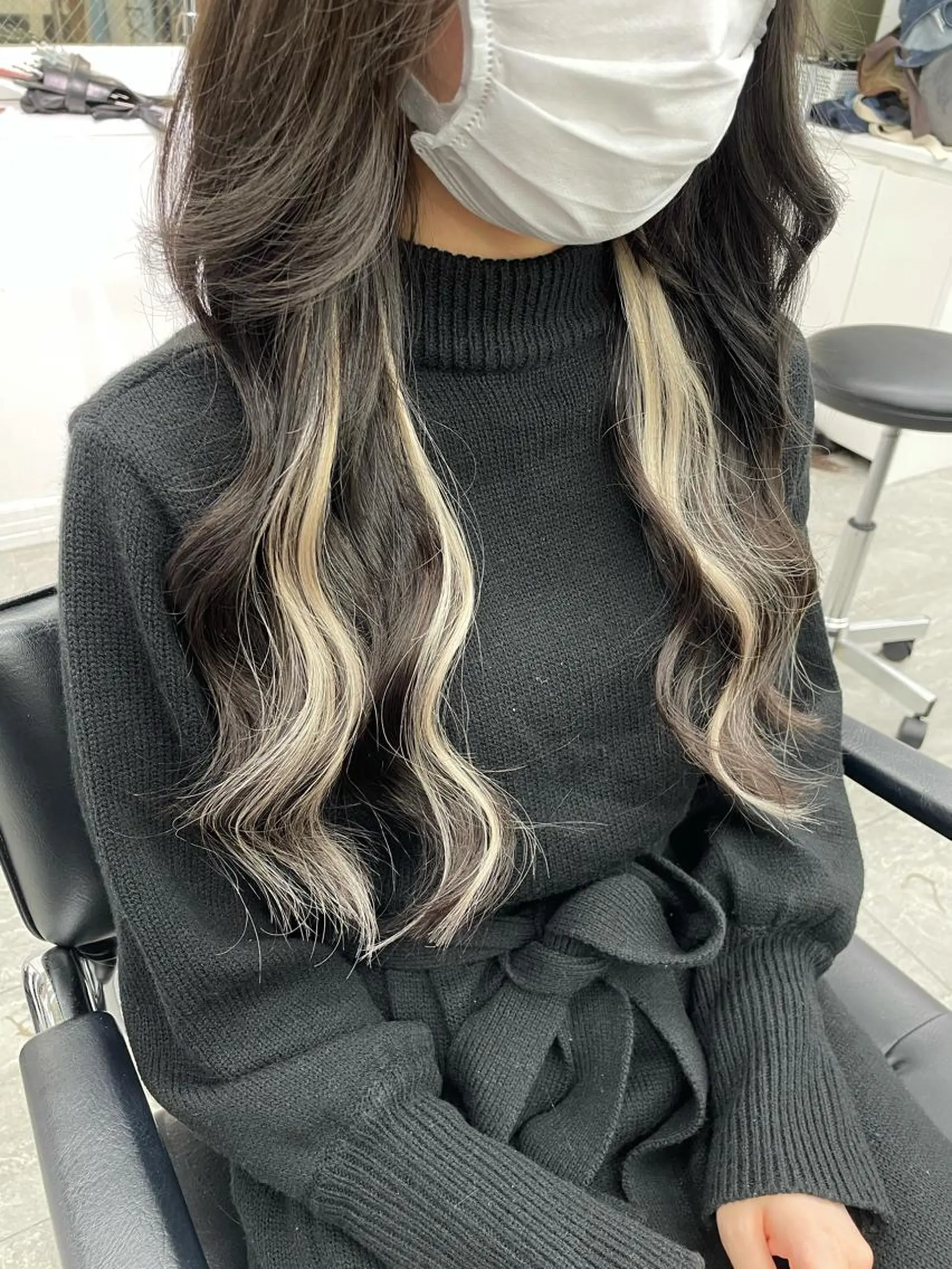 ロング カラー ハイトーンカラー インナーカラー エクステ 🌈プルエクステ& ハイトーン🌈関飛鳥のヘアスタイル