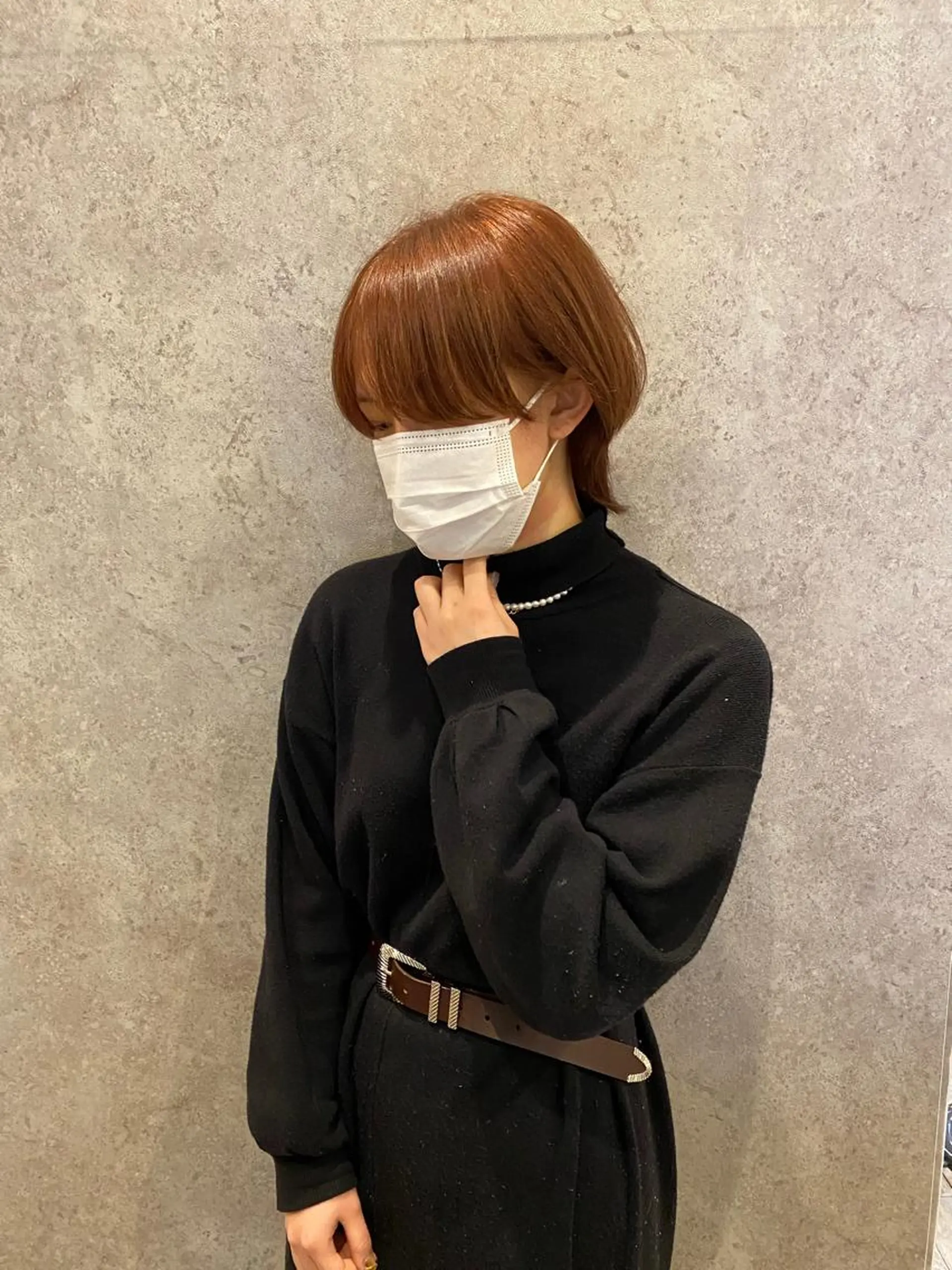 ショート カラー ブラウンカラー 透明感カラー オレンジ オレンジブラウン ショートヘア 栗原 瑞稀のヘアスタイル