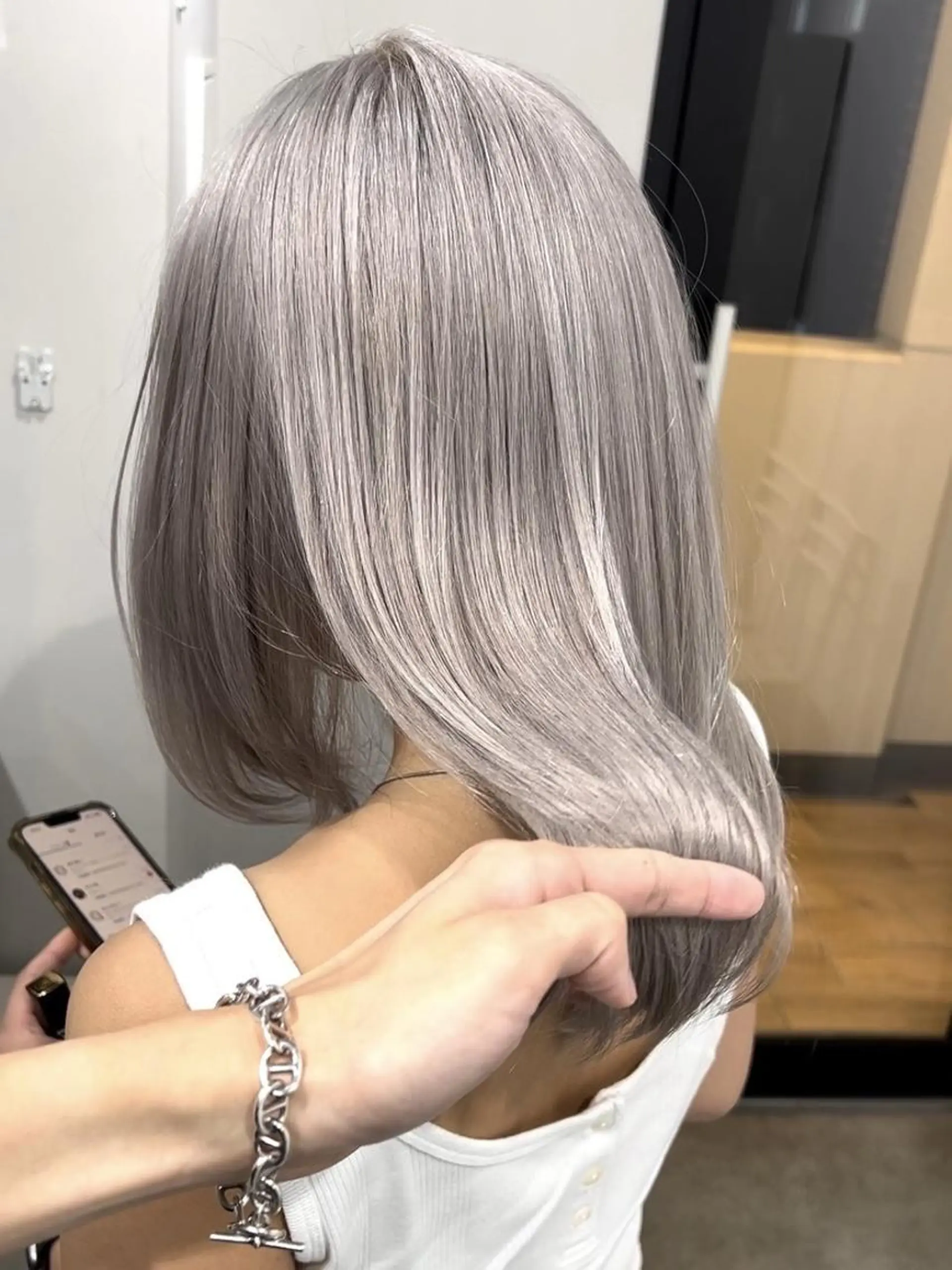 ミディアム カラー ブリーチ ダブルカラー ヘアカラー トリートメント ✨【公式】 juhl.横浜✨のヘアスタイル