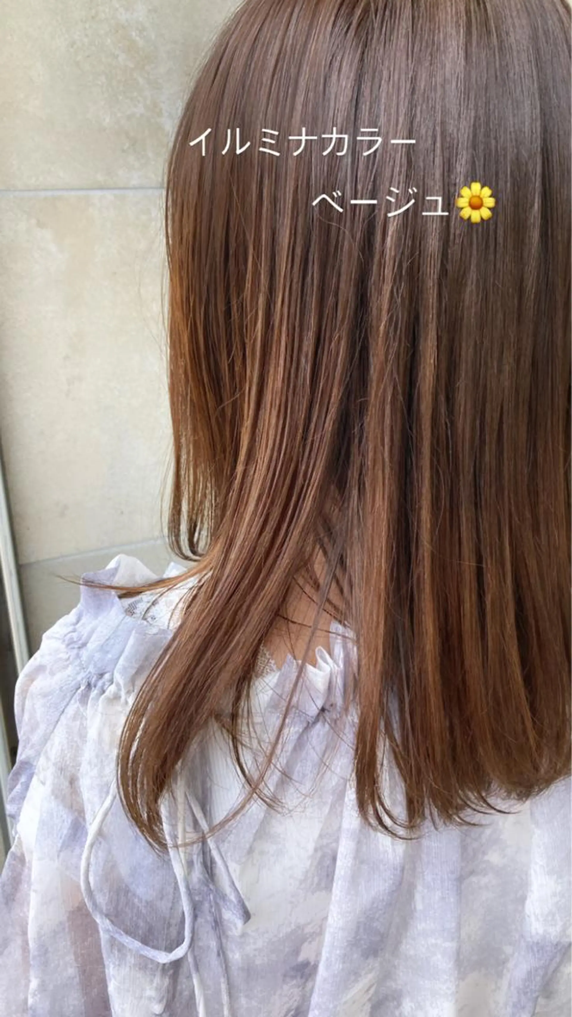 ミディアム カラー ベージュカラー カット ヘアカラー トリートメント 田中 あかねのヘアスタイル