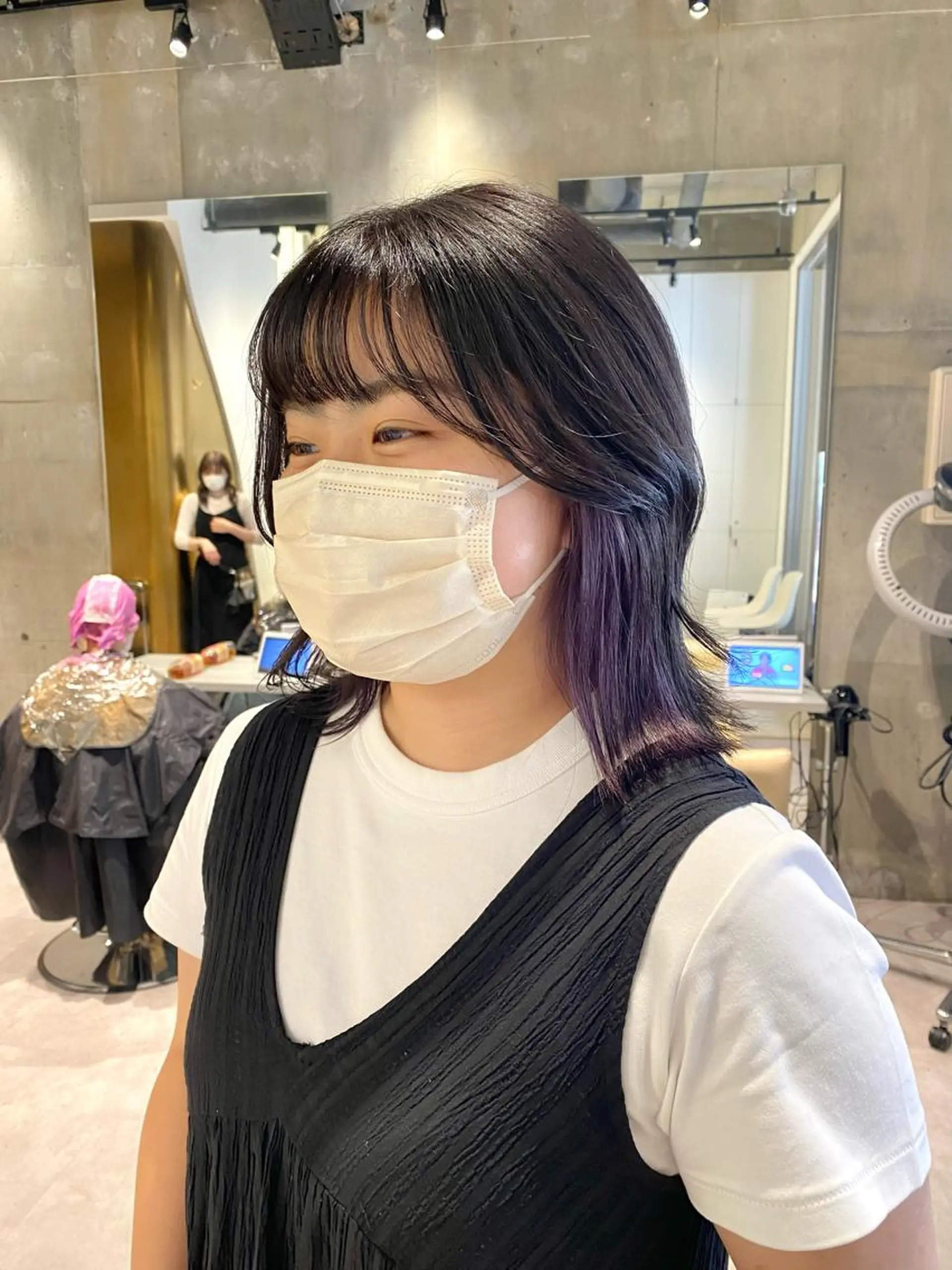 ミディアム すぎもと さき⚡️ 朝ラク・*パーマのヘアスタイル