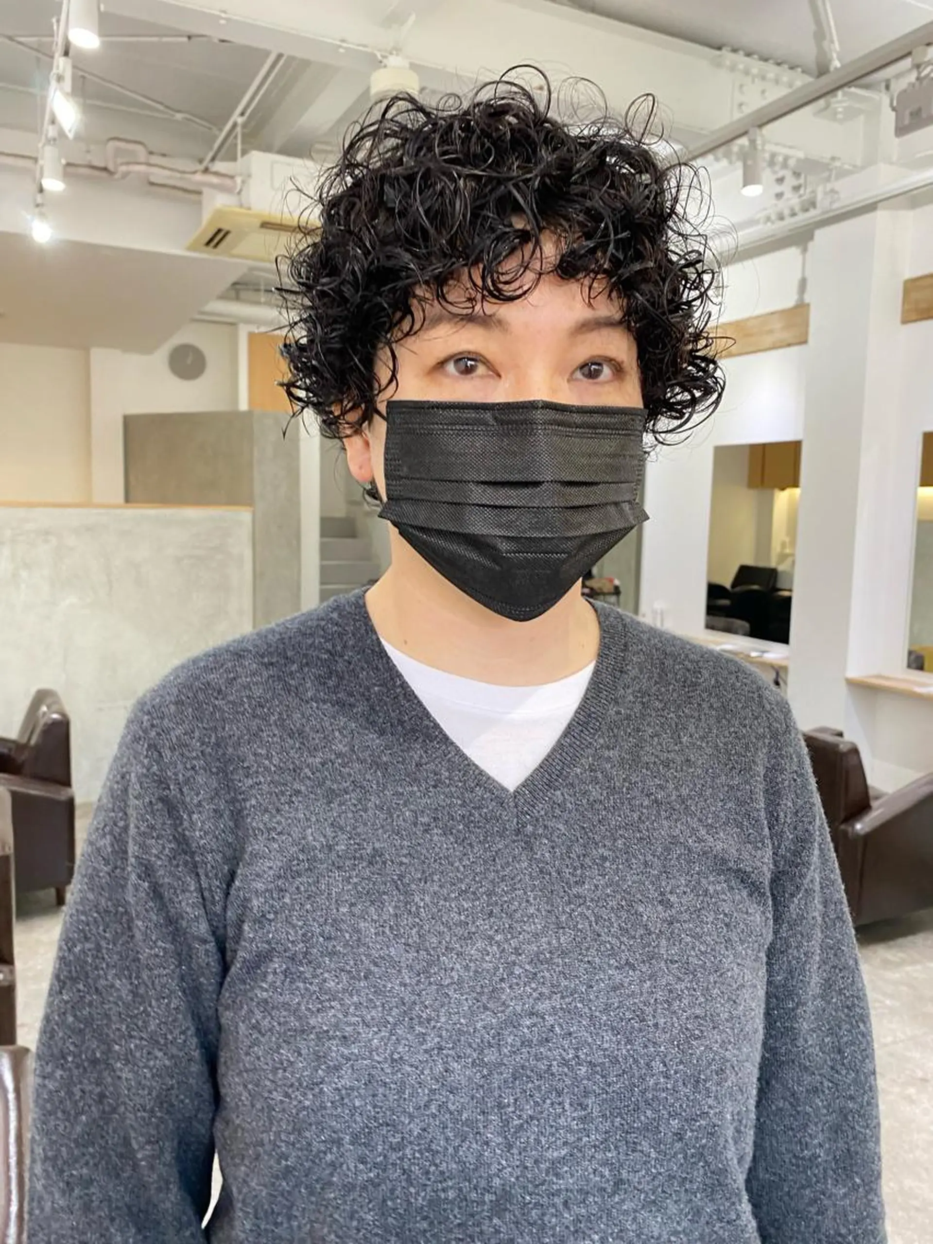 ショート パーマ 森貴裕/ベージュ/ パーマ/オリーブのヘアスタイル