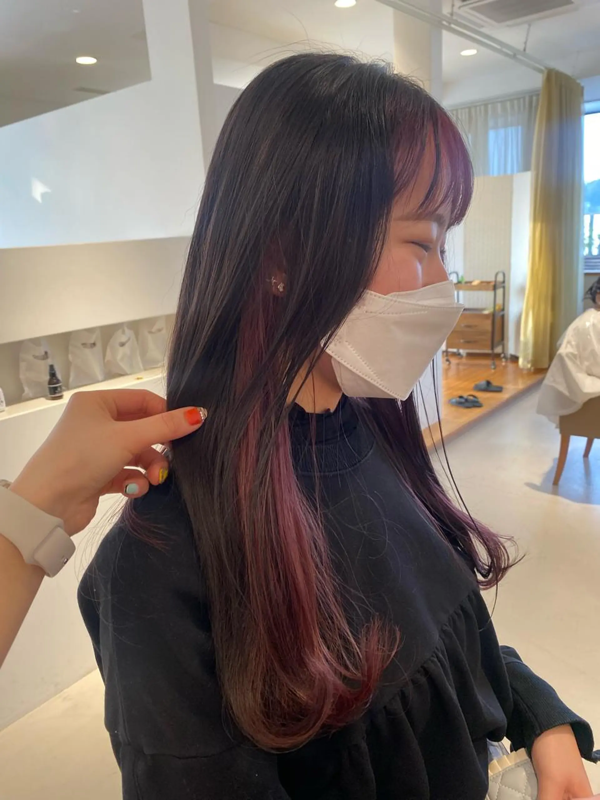 ロング 🎀調布仙川透明感オ リーブカラー干莉🎀のヘアスタイル