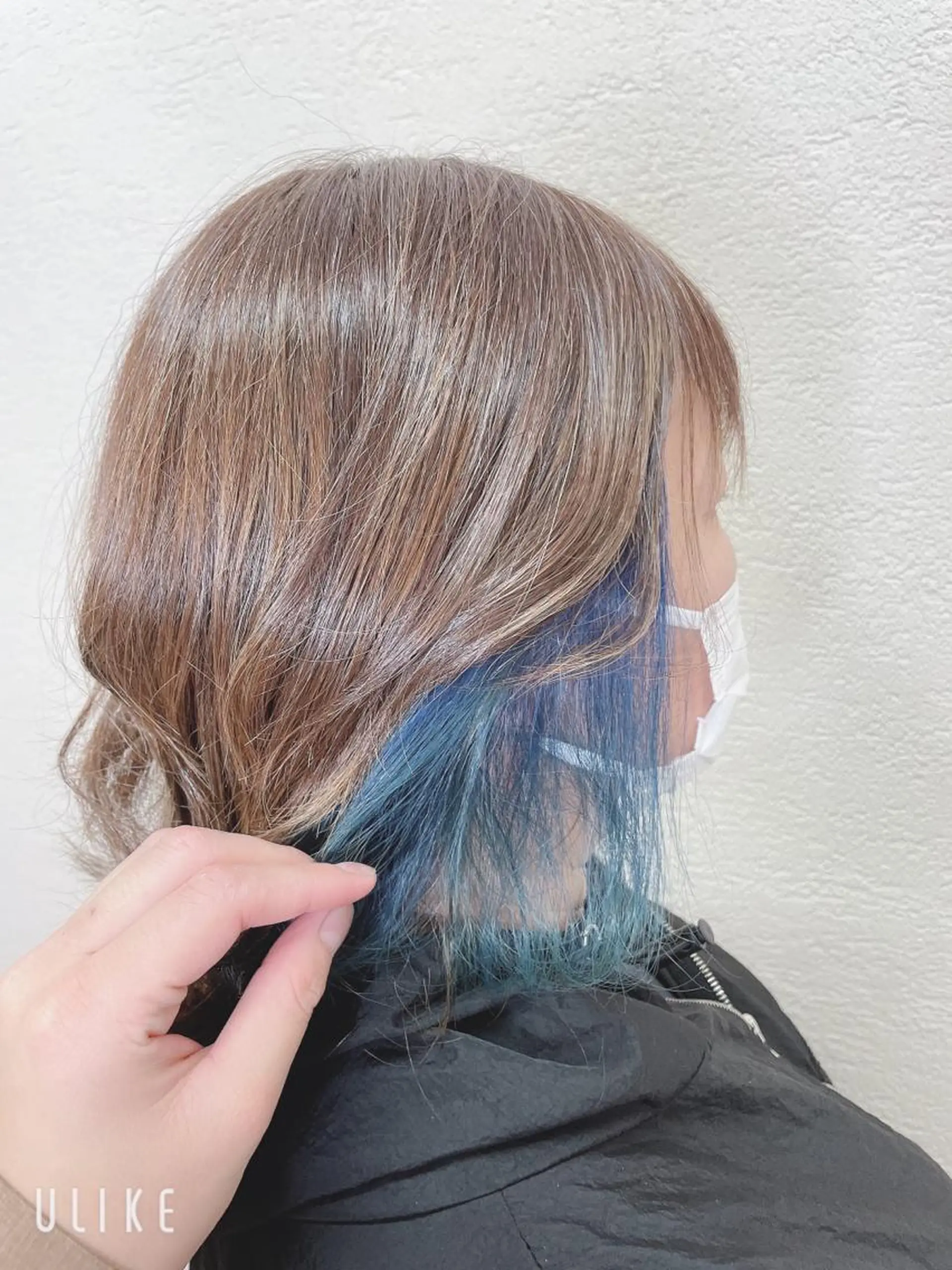 セミロング カラー ブルーカラー カット ヘアカラー ❣️モードケイズ塚口 和田一将のヘアスタイル