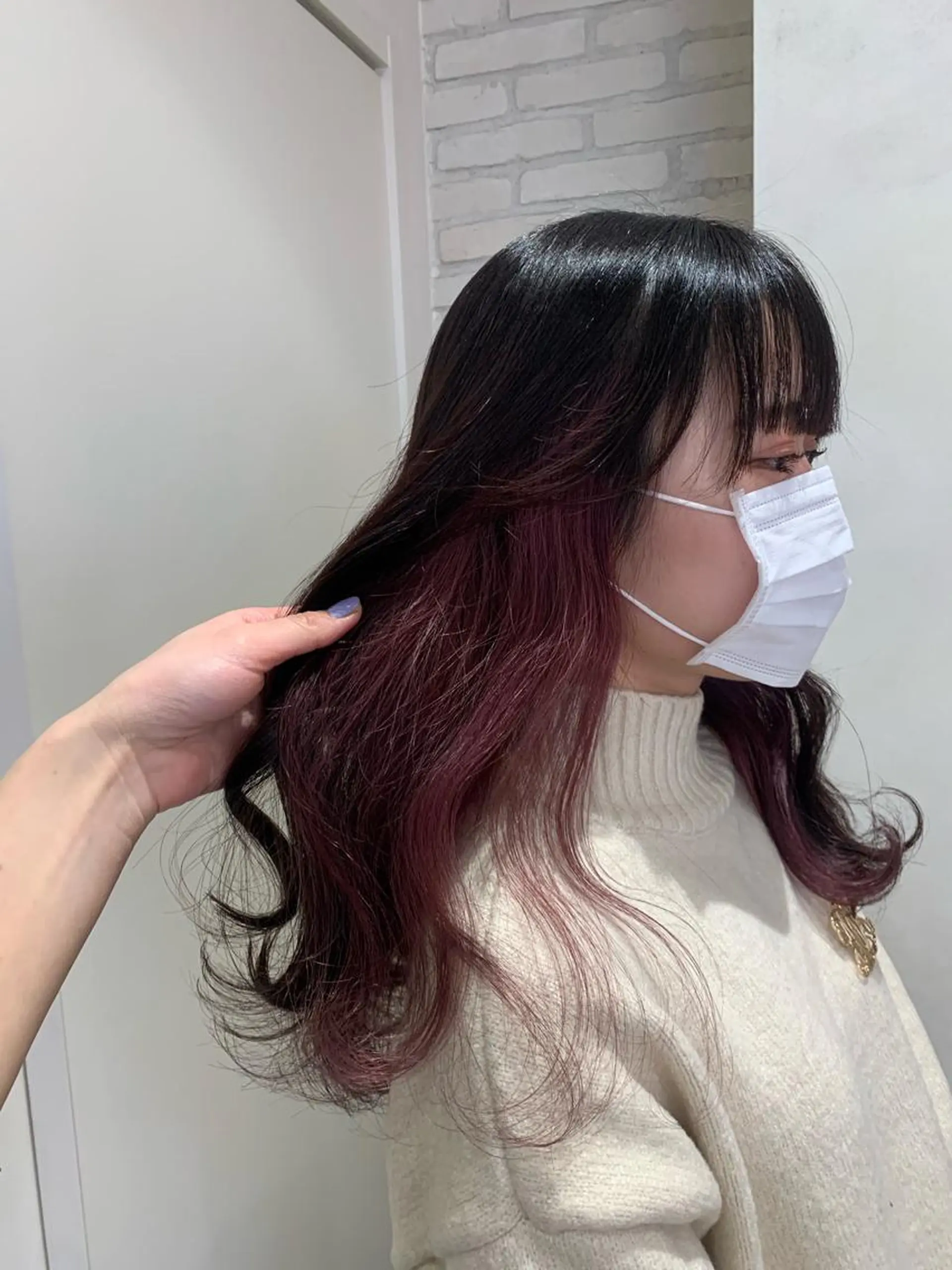 ロング カラー カット ヘアカラー トリートメント 🖤横浜ハイトーン /ケアブリーチ🖤のヘアスタイル