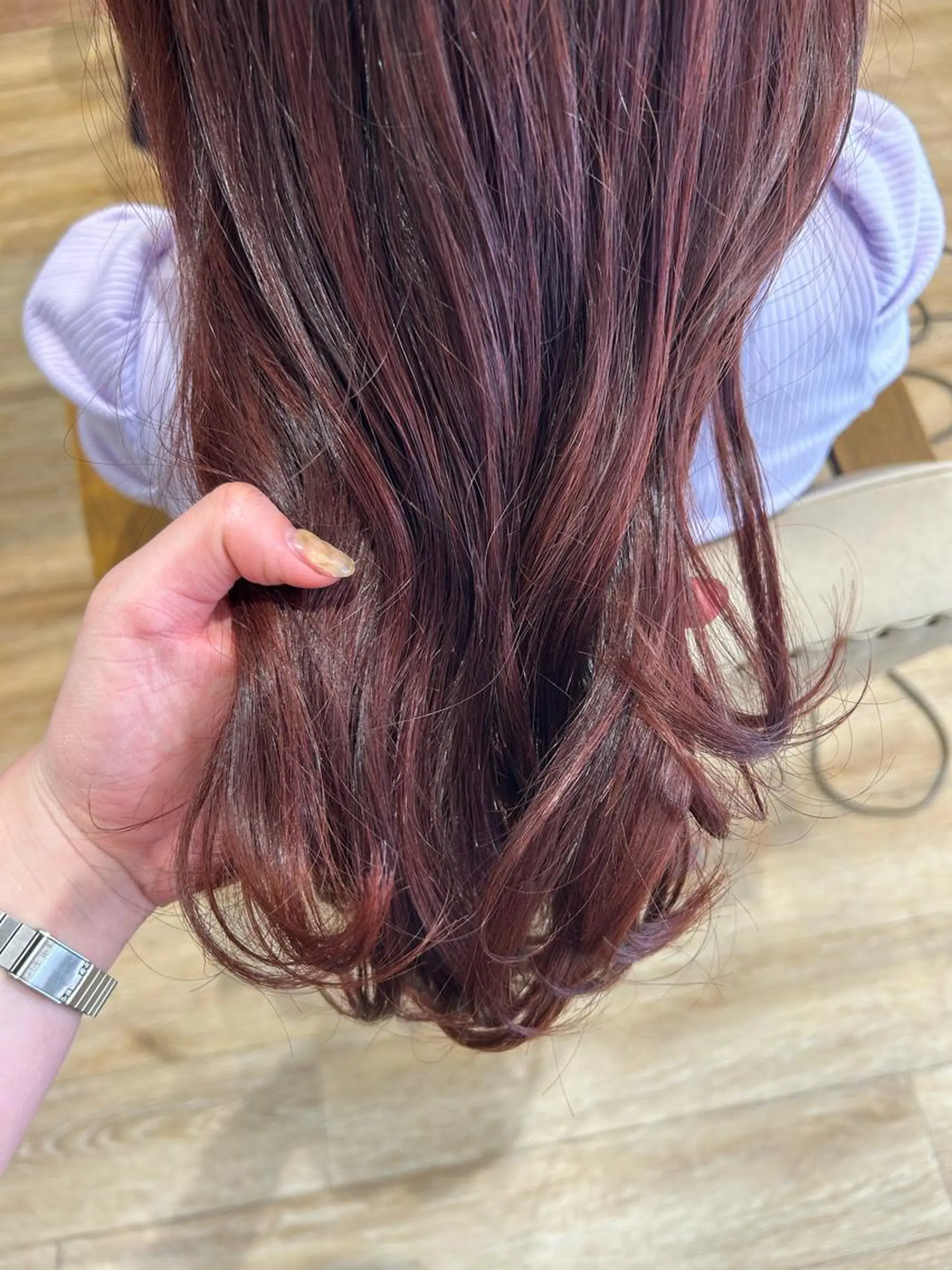 ロング カラー ピンクカラー 🫧顔周りカット 🫧樫村優香のヘアスタイル