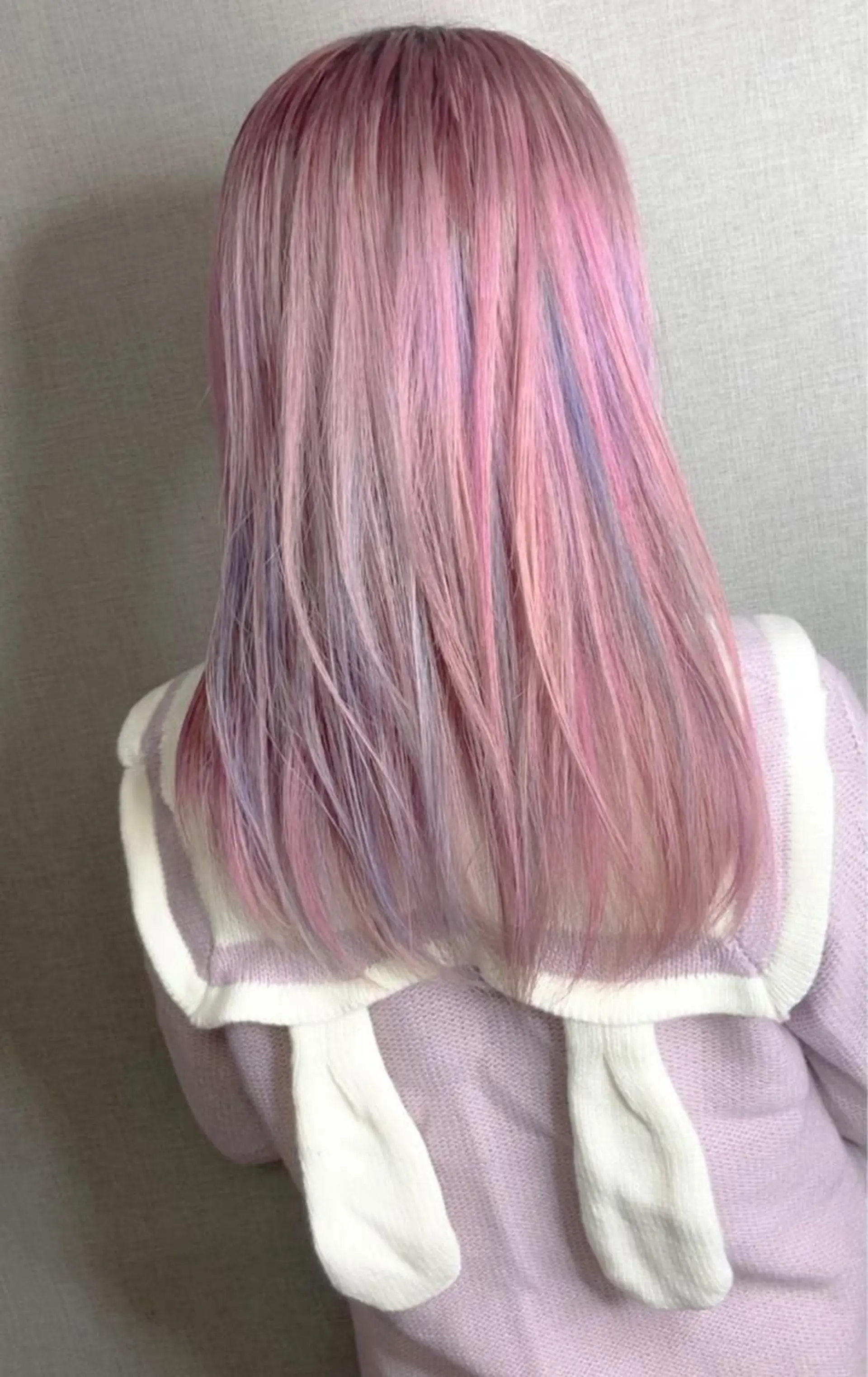 セミロング ハイライト レイヤーカット ヘアカラー Selene hair OSAKAのヘアスタイル