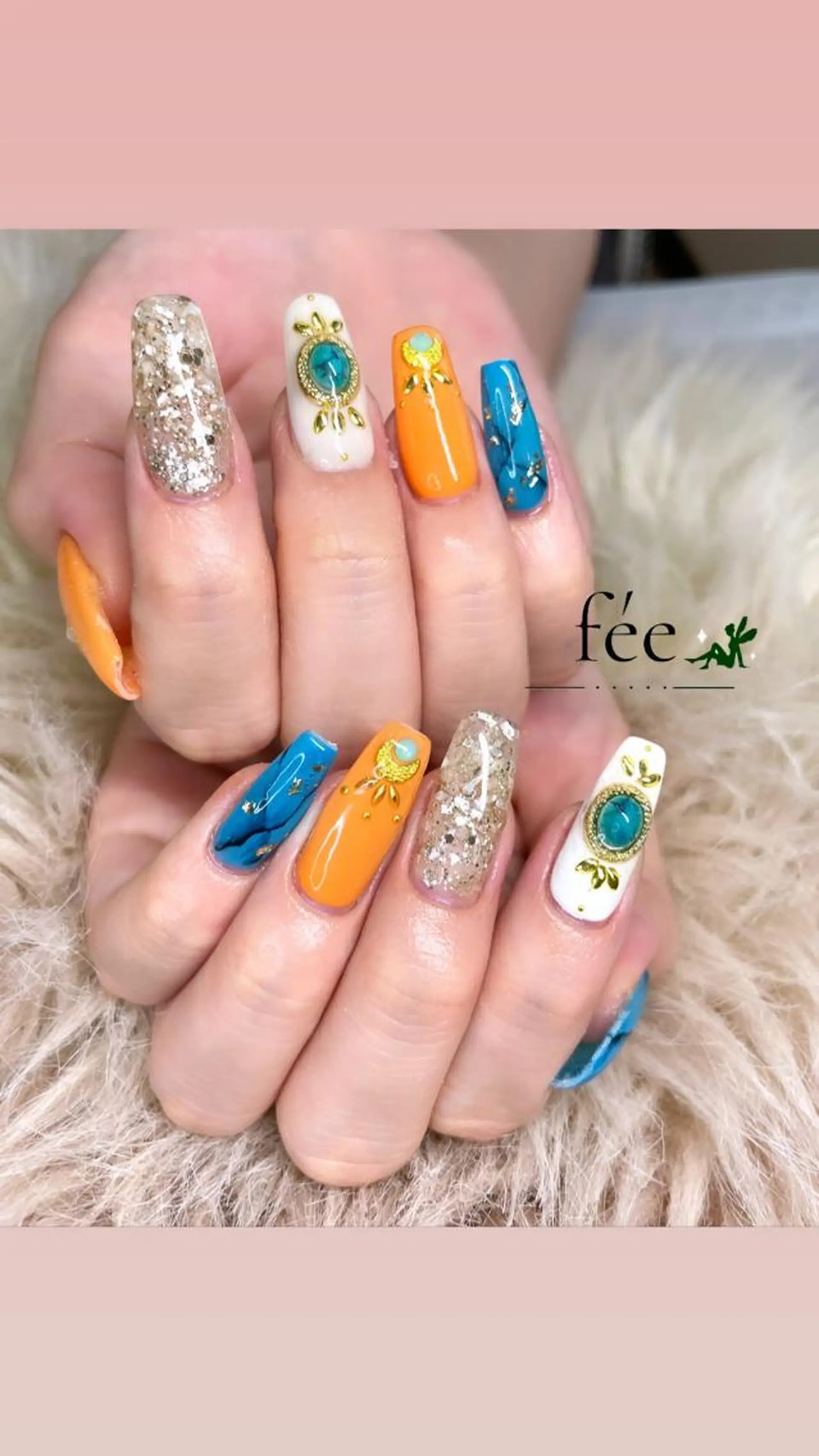ネイル フットネイル ジェルネイル マグネットネイル 大理石ネイル(マーブル) ミラーネイル ハンドネイル nail salon fee（フィー）のネイルデザイン
