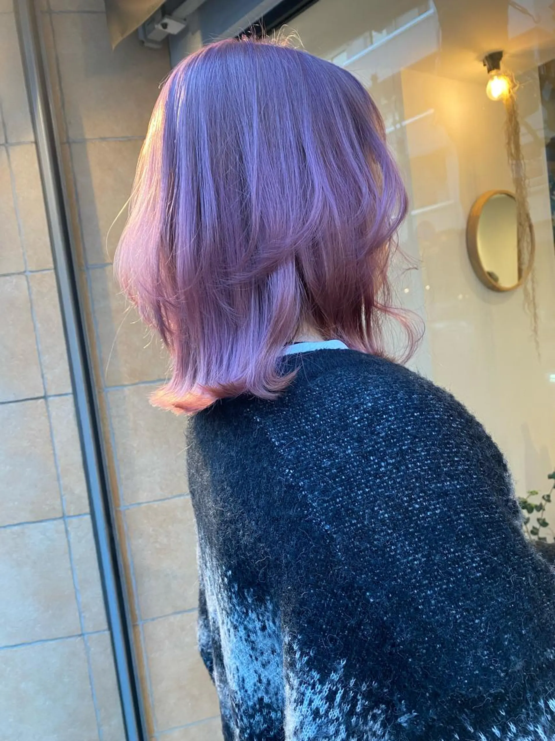 ミディアム カラー 韓国ヘア♡レイヤー AYAのヘアスタイル