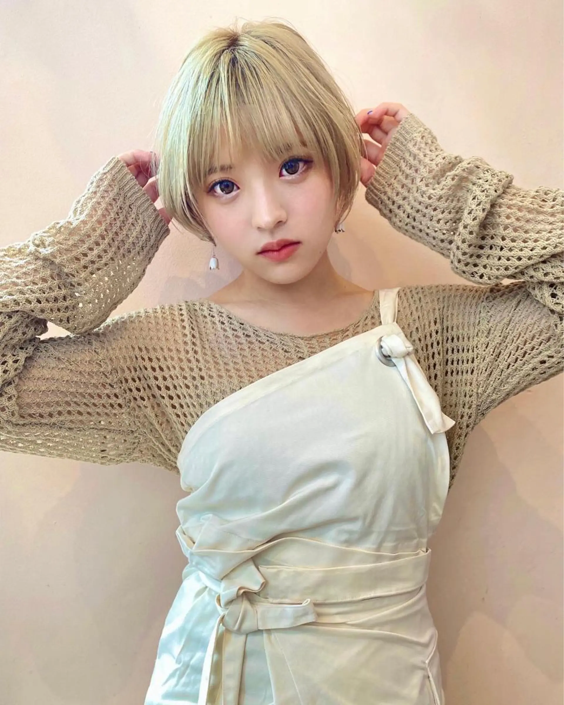 ショート カラー ヘアカラー ハイトーン/デザイン hirokiのヘアスタイル