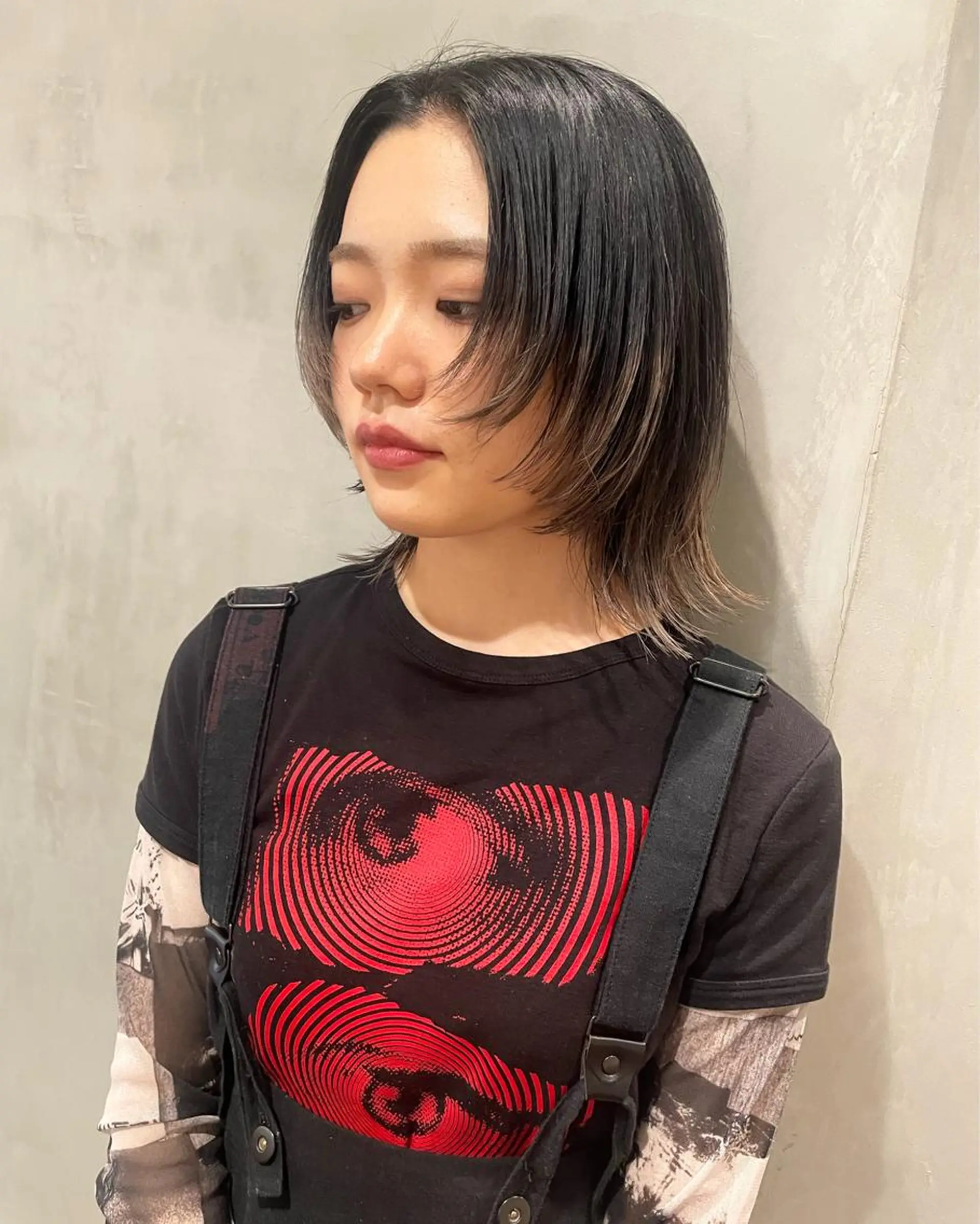 ミディアム カラー ヘアカラー トリートメント 優 作のヘアスタイル