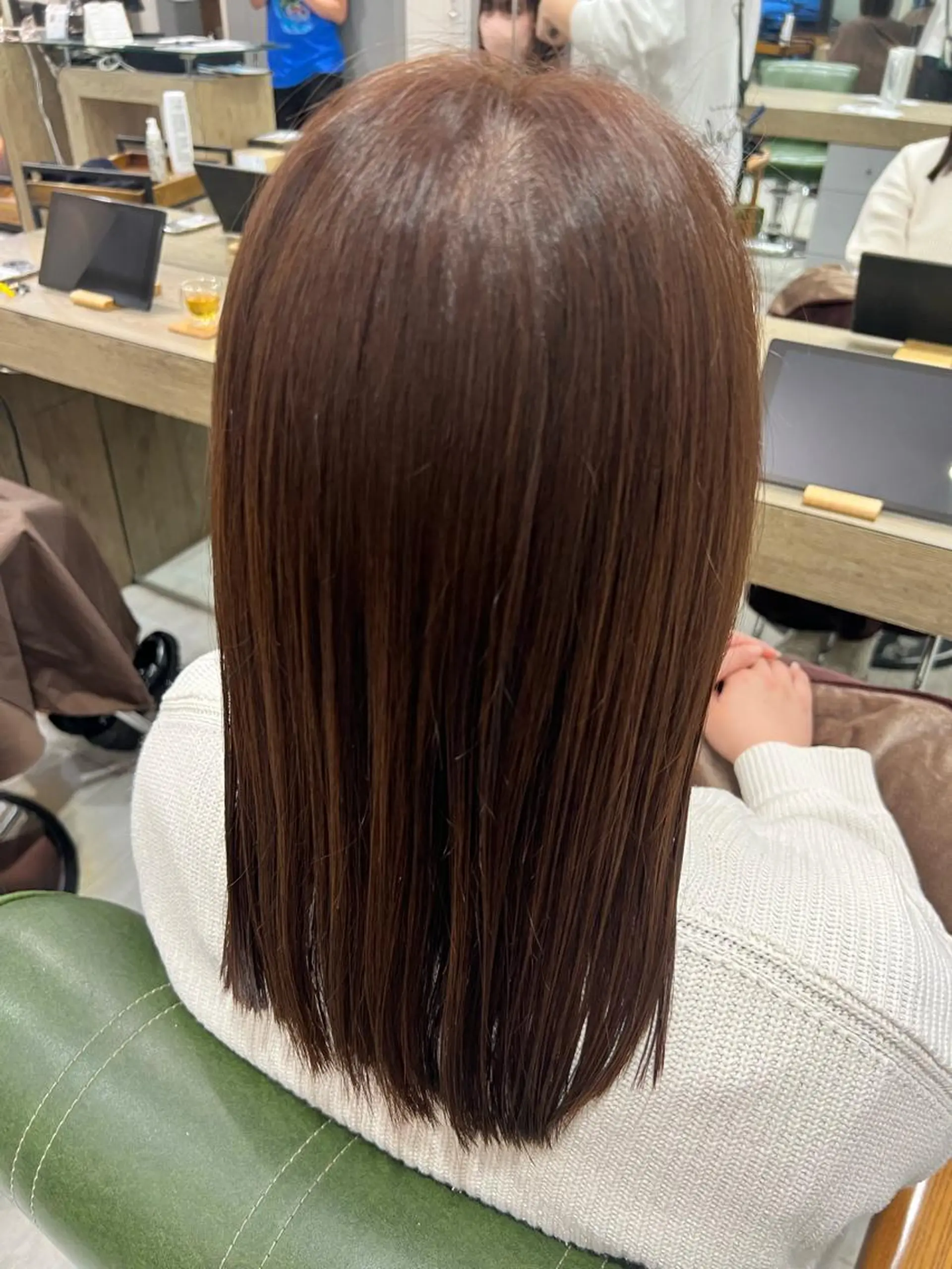 セミロング カラー ヘアアレンジ ブラウンカラー Hair & Beauty the B 岡崎店所属・山口 安美のヘアスタイル